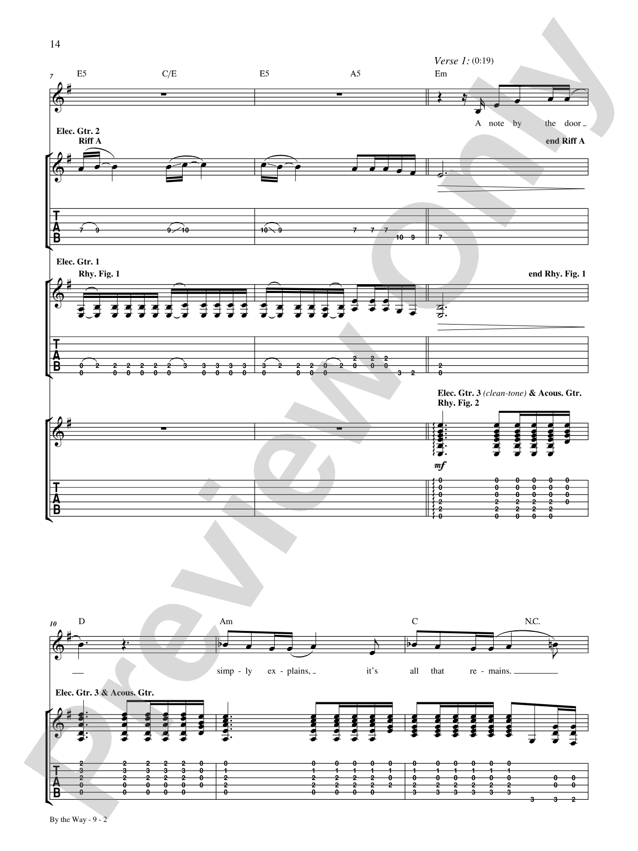 By The Way: Authentic Guitar TAB