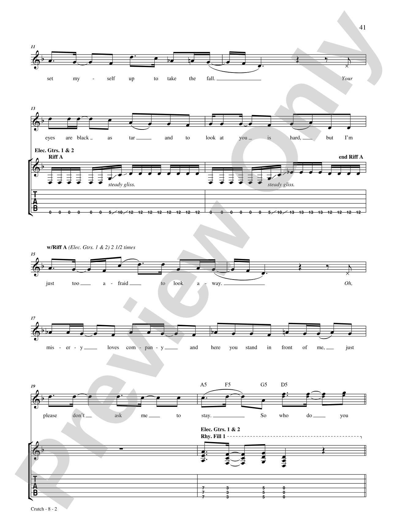 Crutch: Authentic Guitar TAB