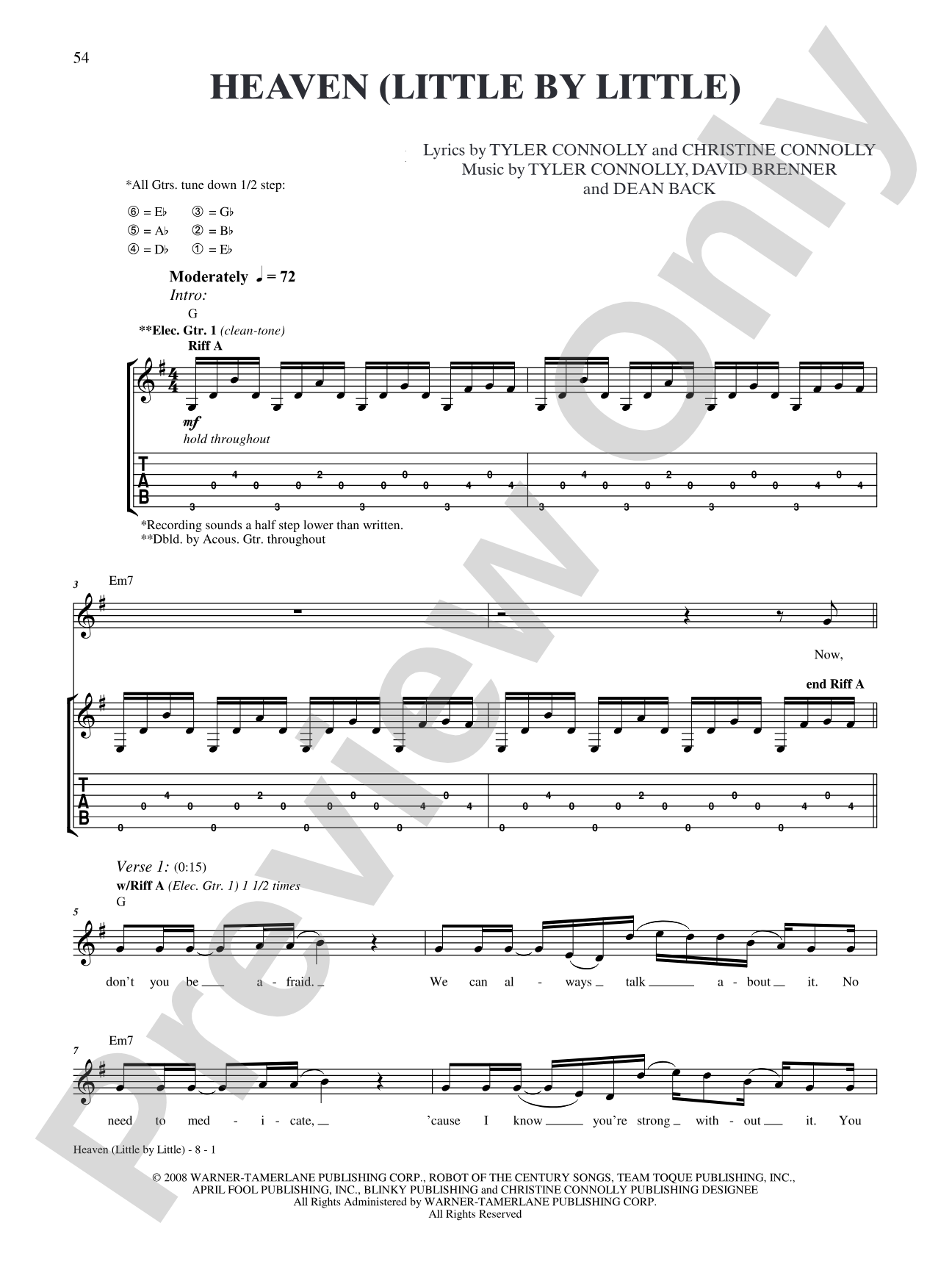 Heaven (Little by Little): Authentic Guitar TAB