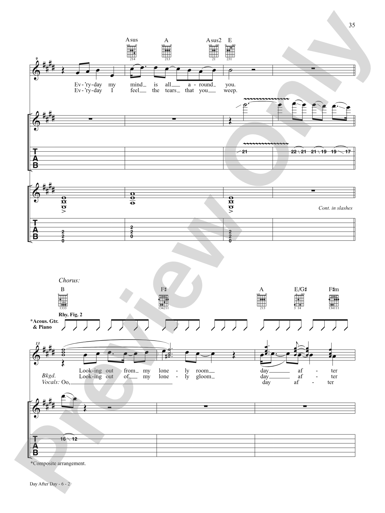 Day After Day: Authentic Guitar TAB