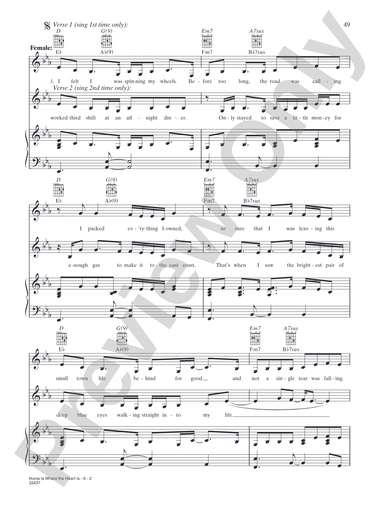 Home is Where the Heart Is: Piano/Vocal/Chords