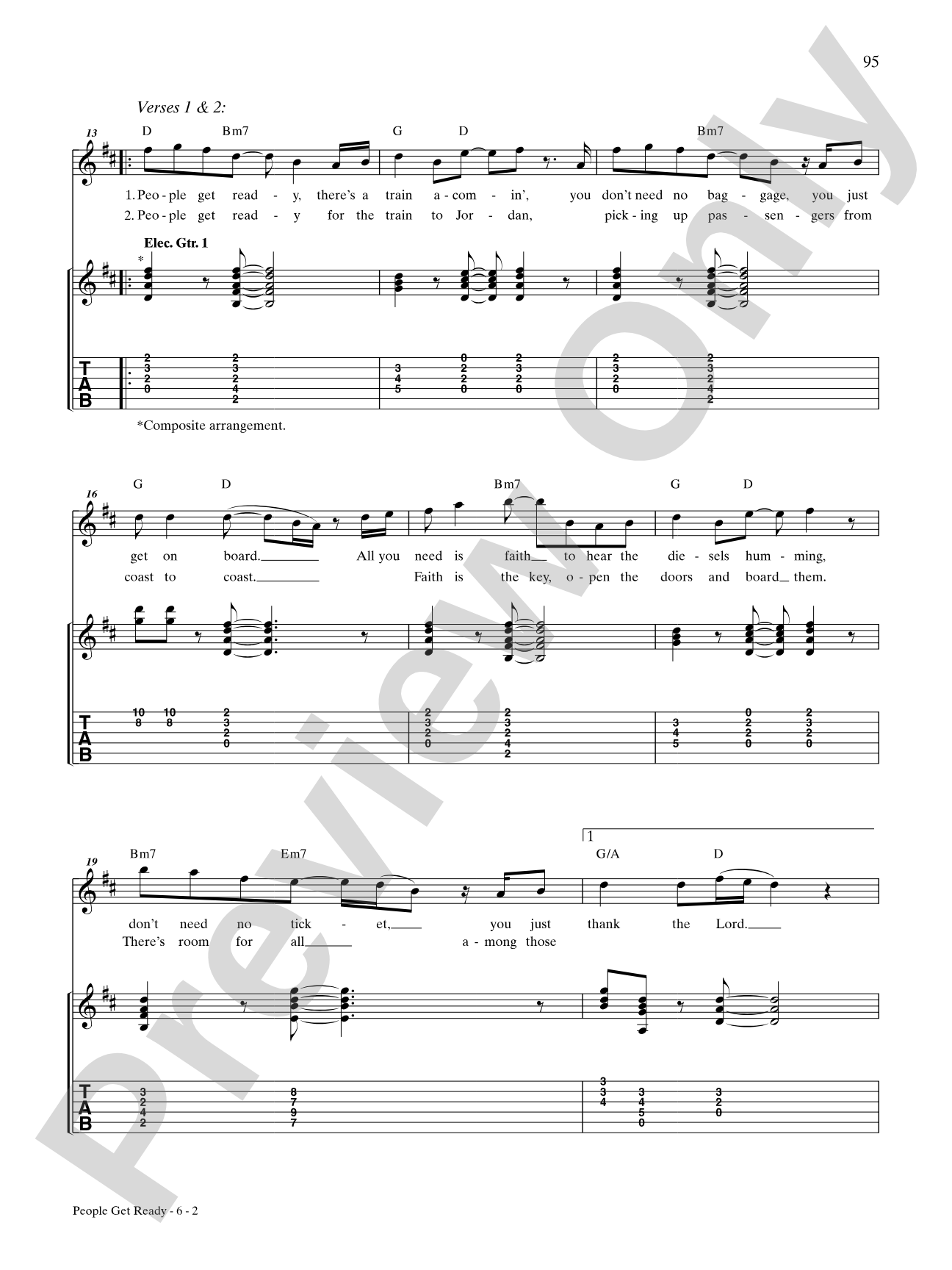 People Get Ready: Authentic Guitar TAB