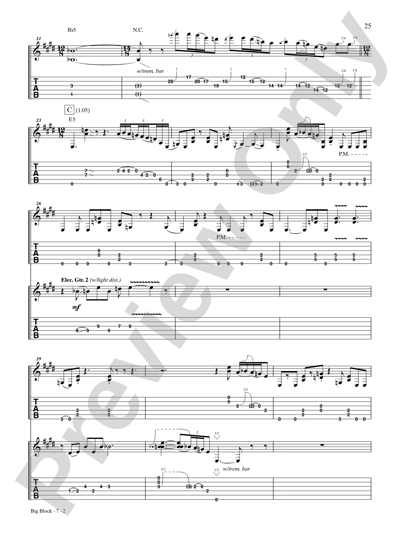 Big Block: Authentic Guitar TAB