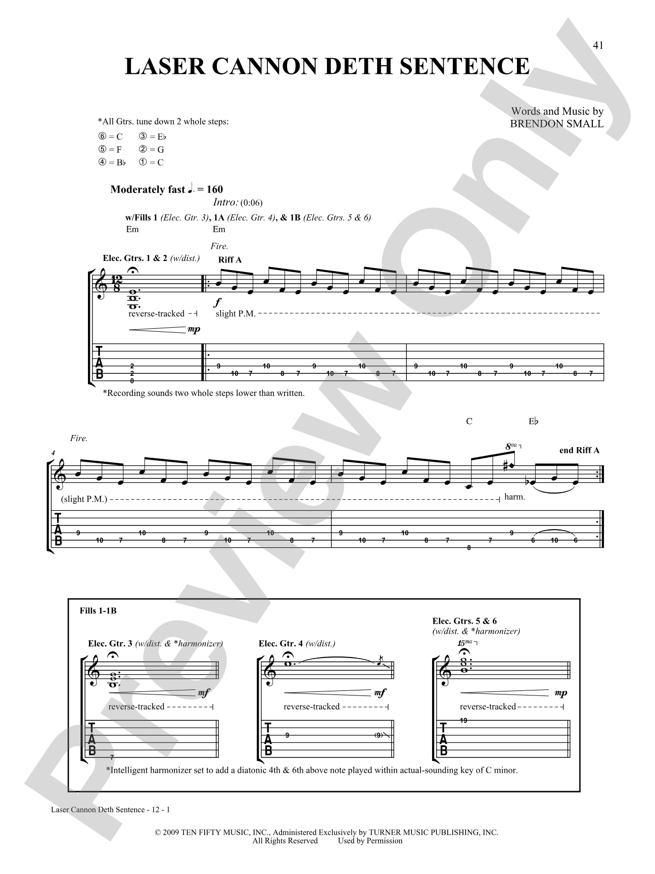 Laser Cannon Deth Sentence: Guitar Digital Sheet Music