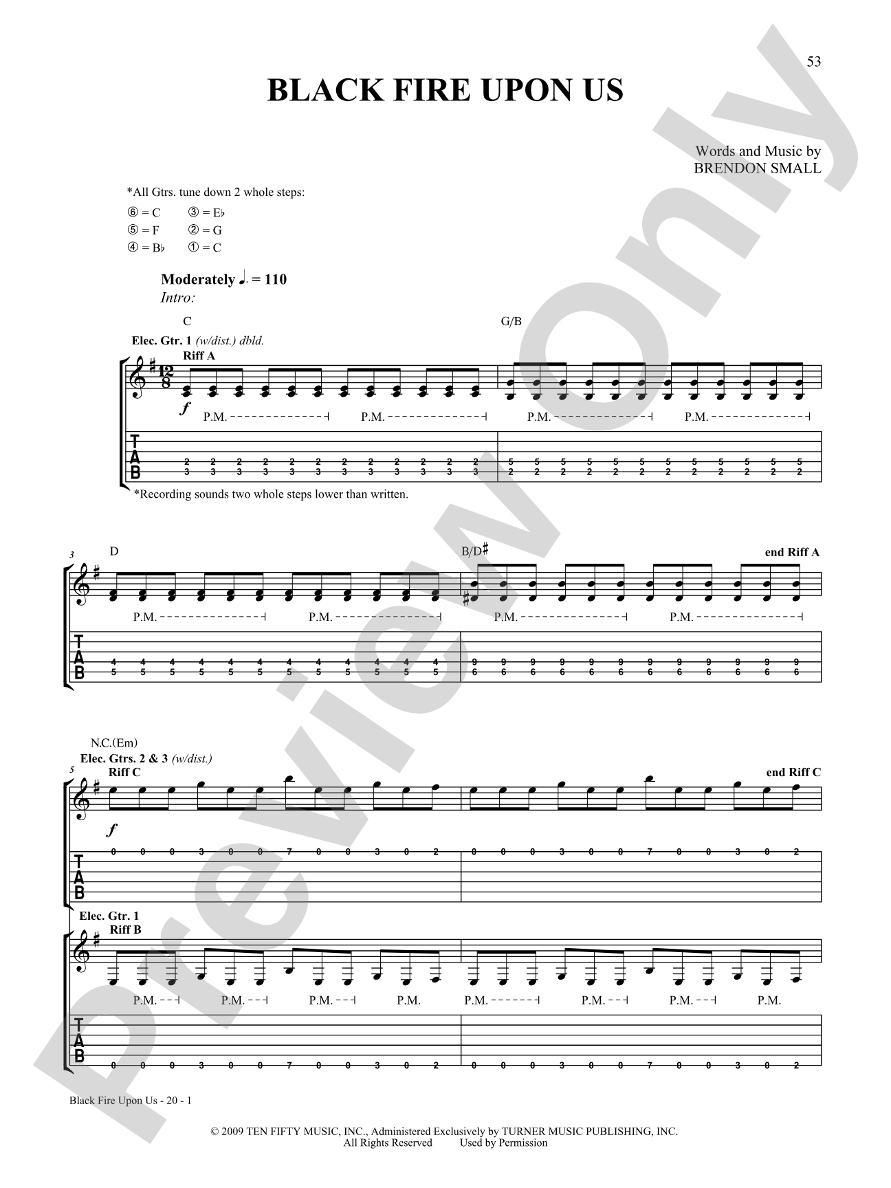 Black Fire Upon Us: Guitar Digital Sheet Music