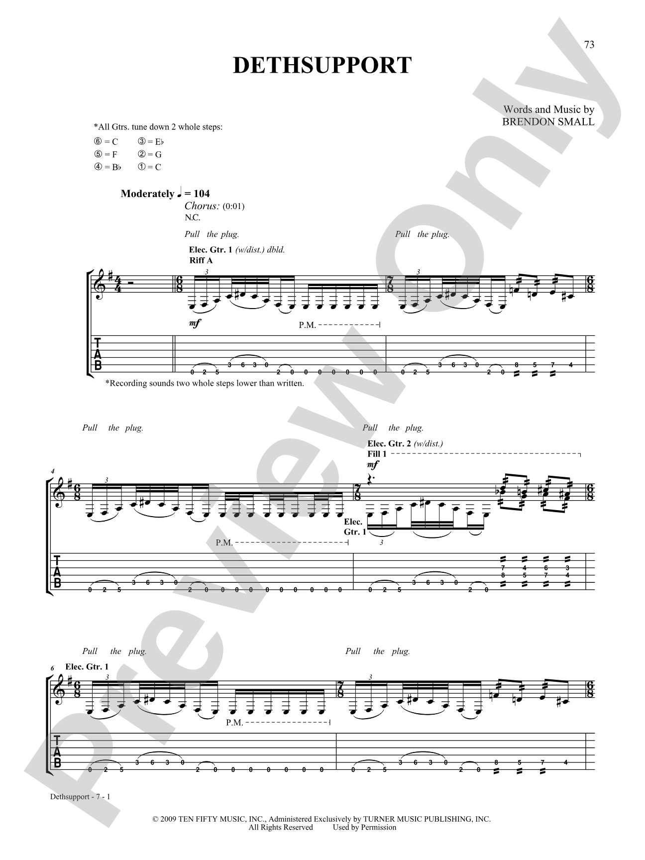 Dethsupport: Guitar Digital Sheet Music