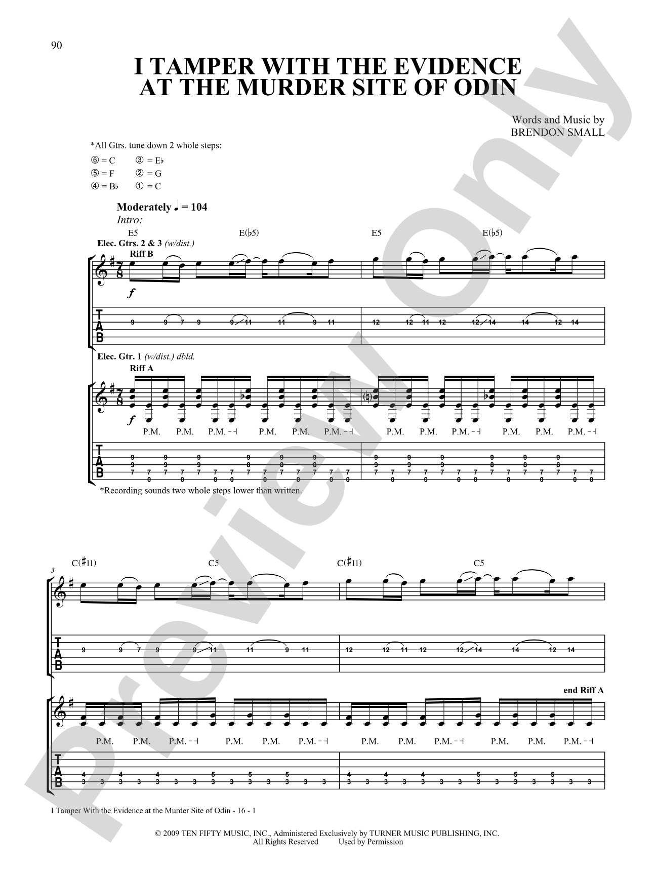 I Tamper With the Evidence at the Murder Site of Odin: Guitar Digital Sheet Music