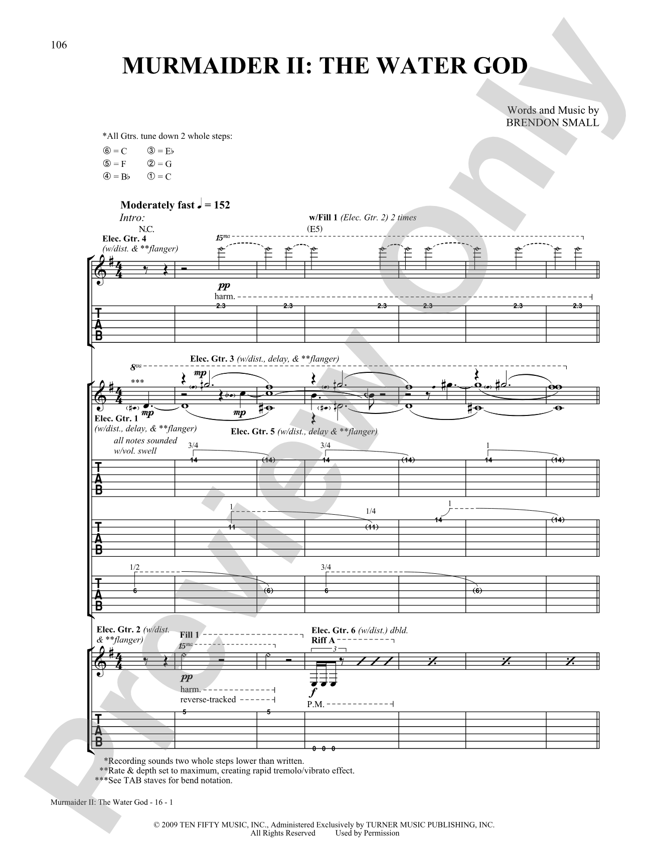 Murmaider II: The Water God: Guitar Digital Sheet Music