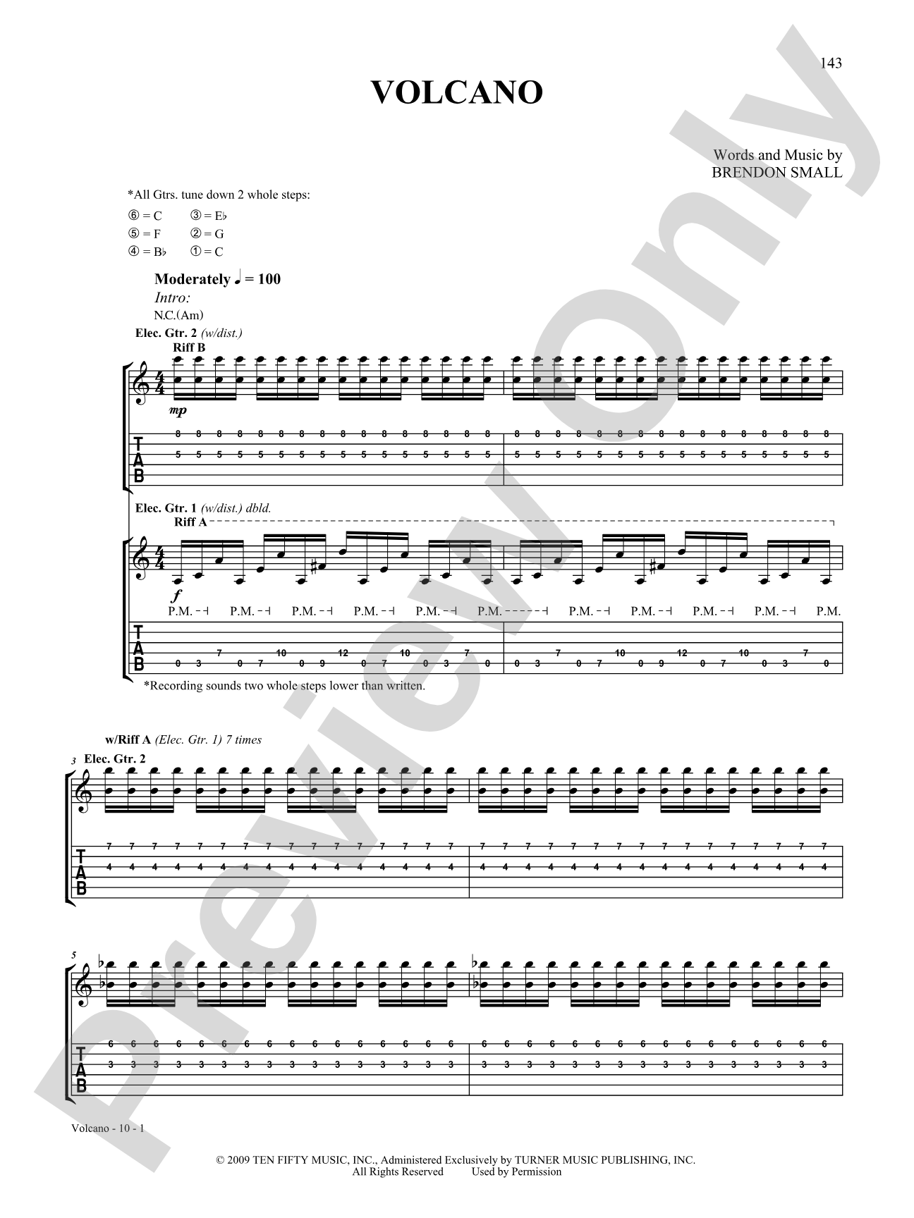 Volcano: Guitar Digital Sheet Music