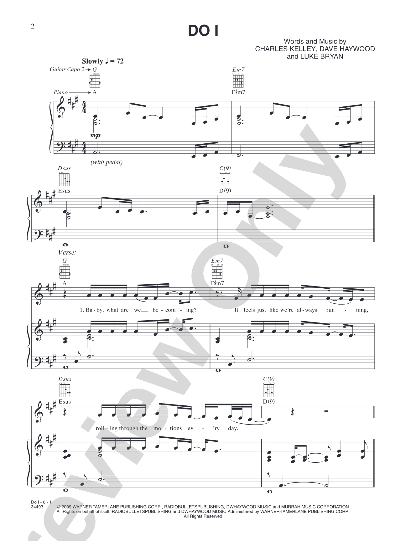 Do I: Piano/Vocal/Chords