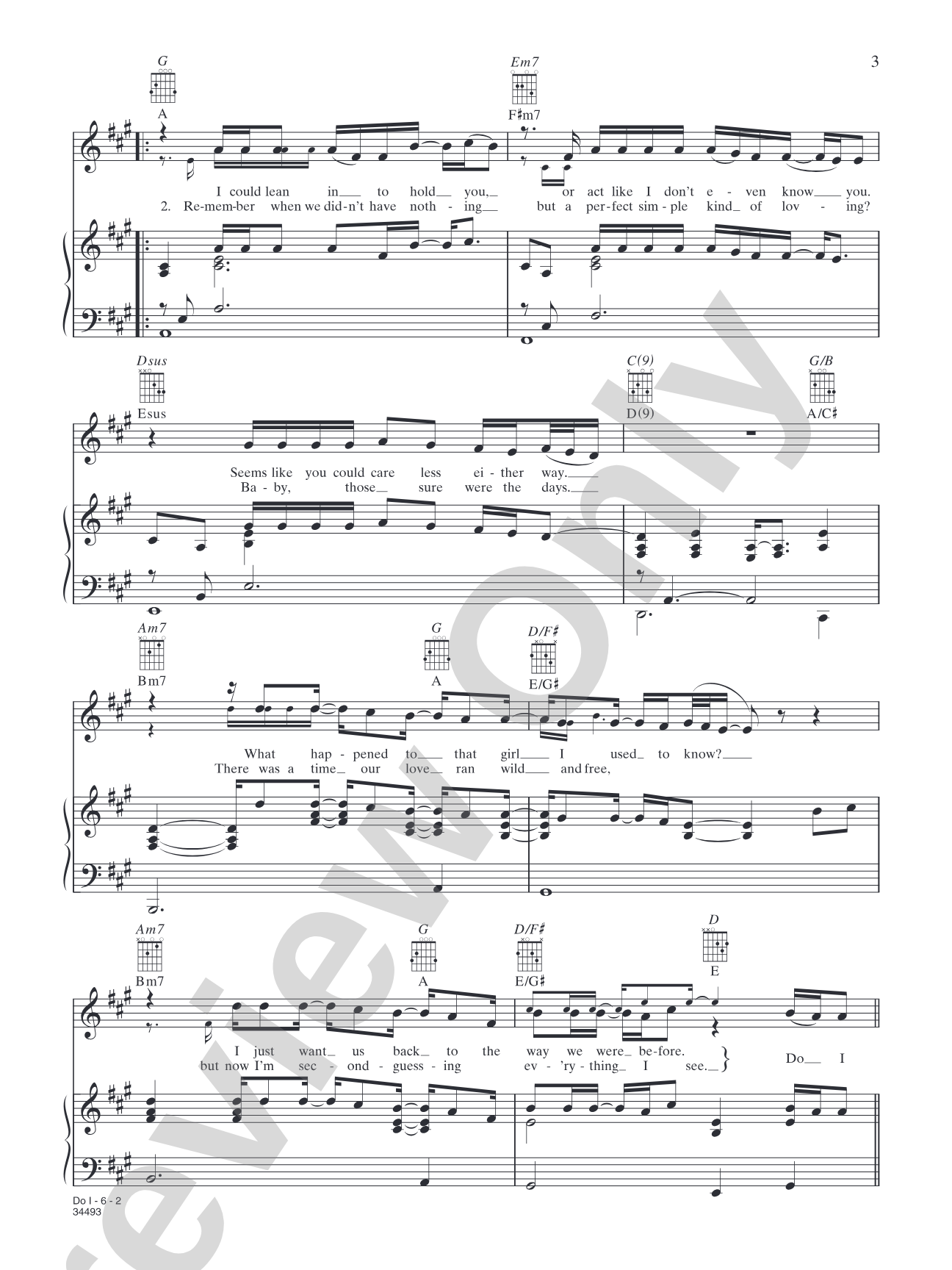 Do I: Piano/Vocal/Chords