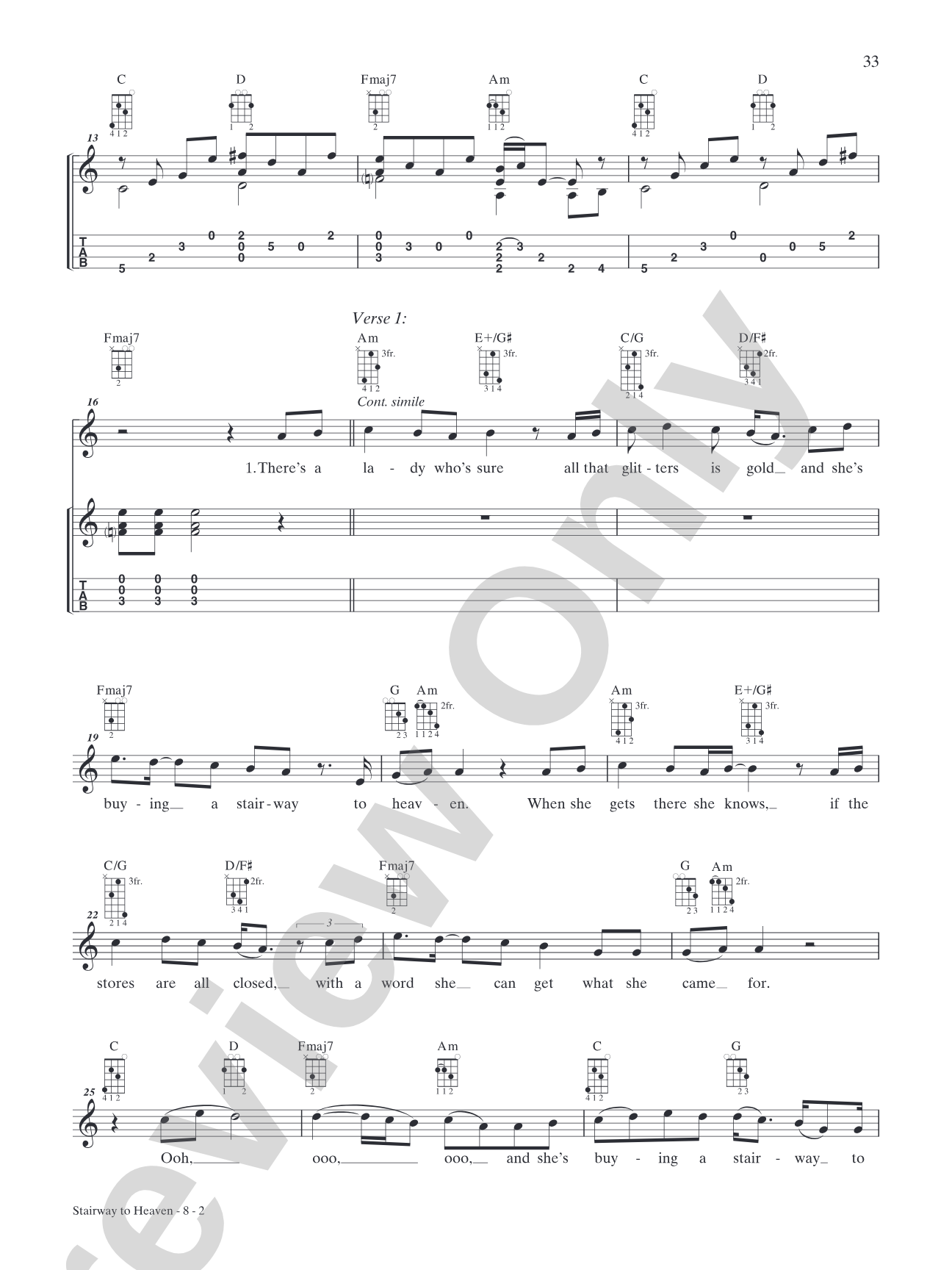 Stairway to Heaven: Mandolin TAB