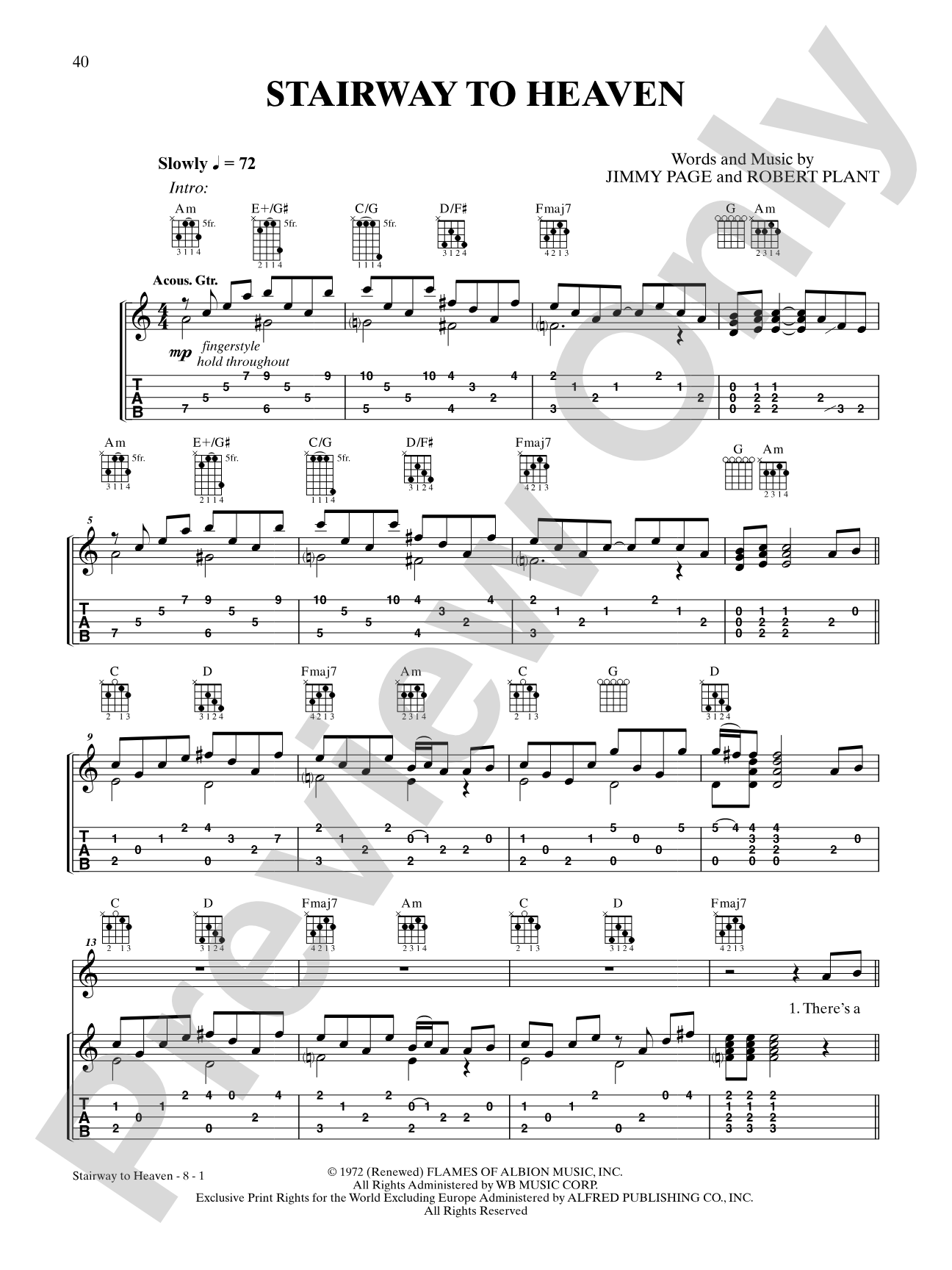 Stairway to Heaven: Banjo TAB