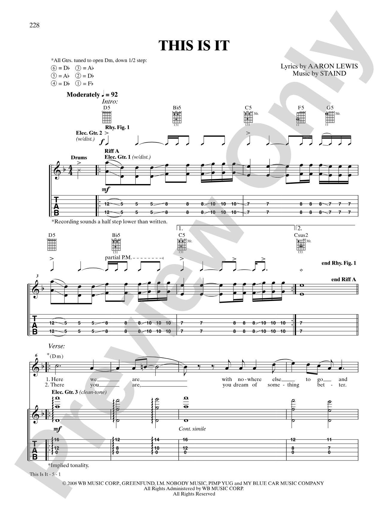 This Is It: Authentic Guitar TAB