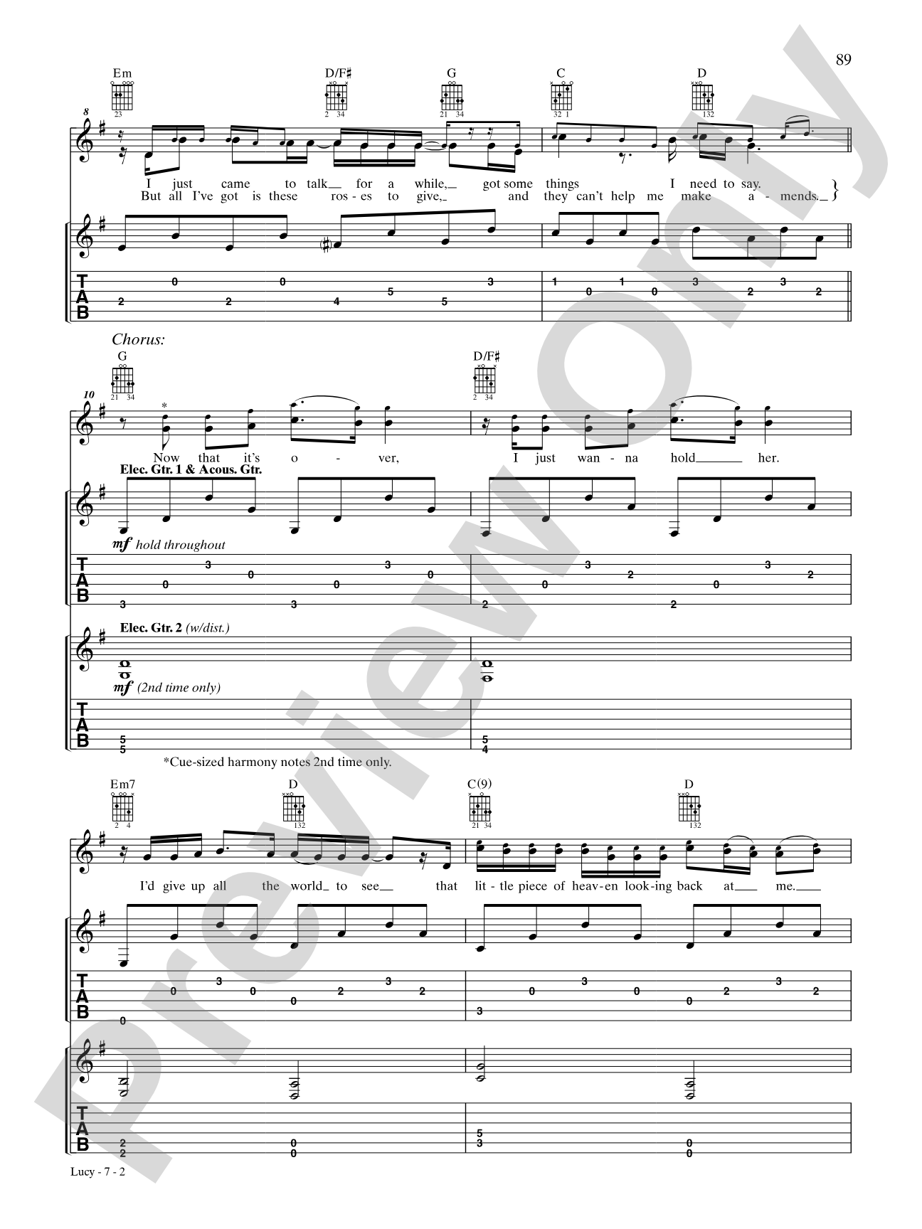 Lucy: Authentic Guitar TAB