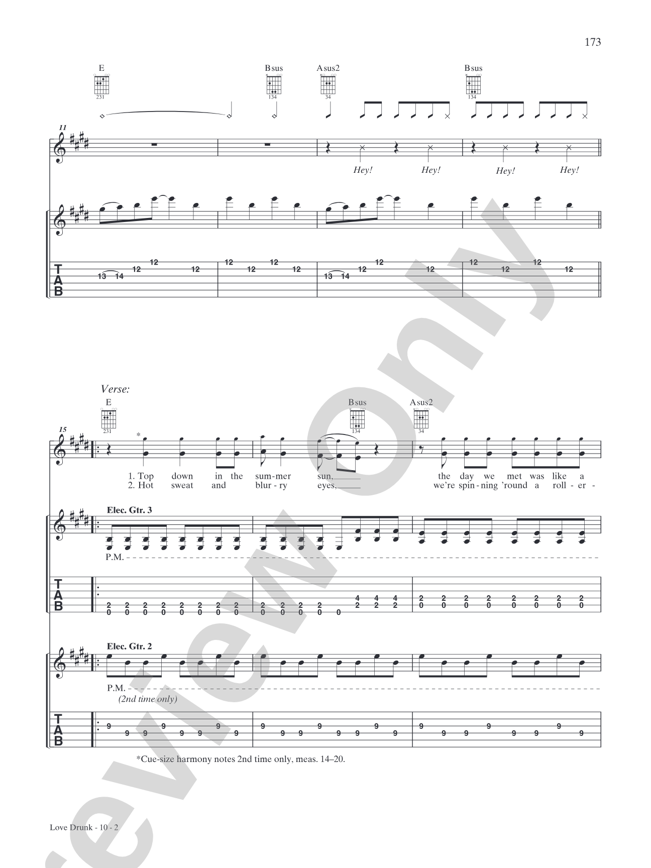 Love Drunk: Authentic Guitar TAB
