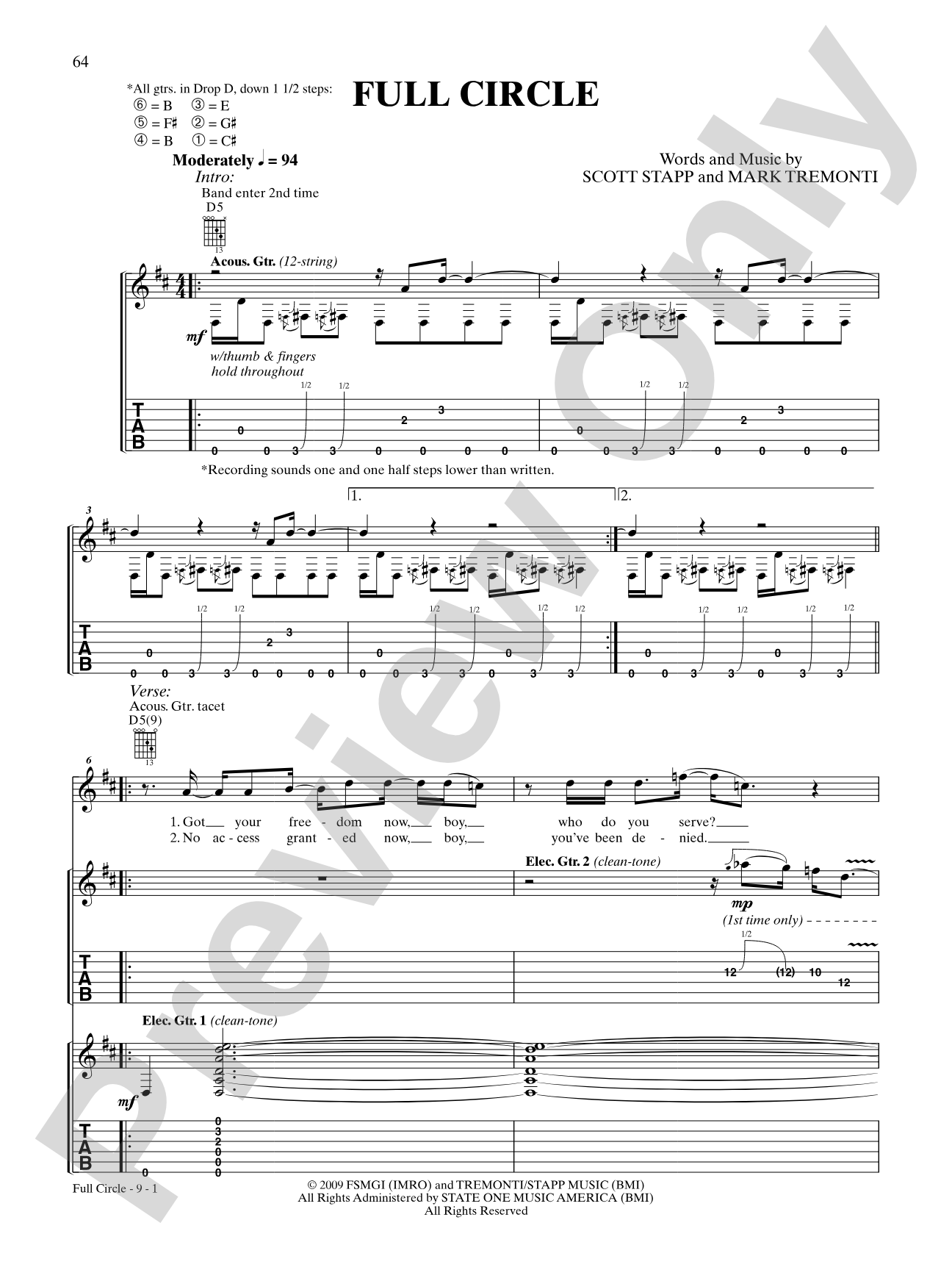 Full Circle: Authentic Guitar TAB