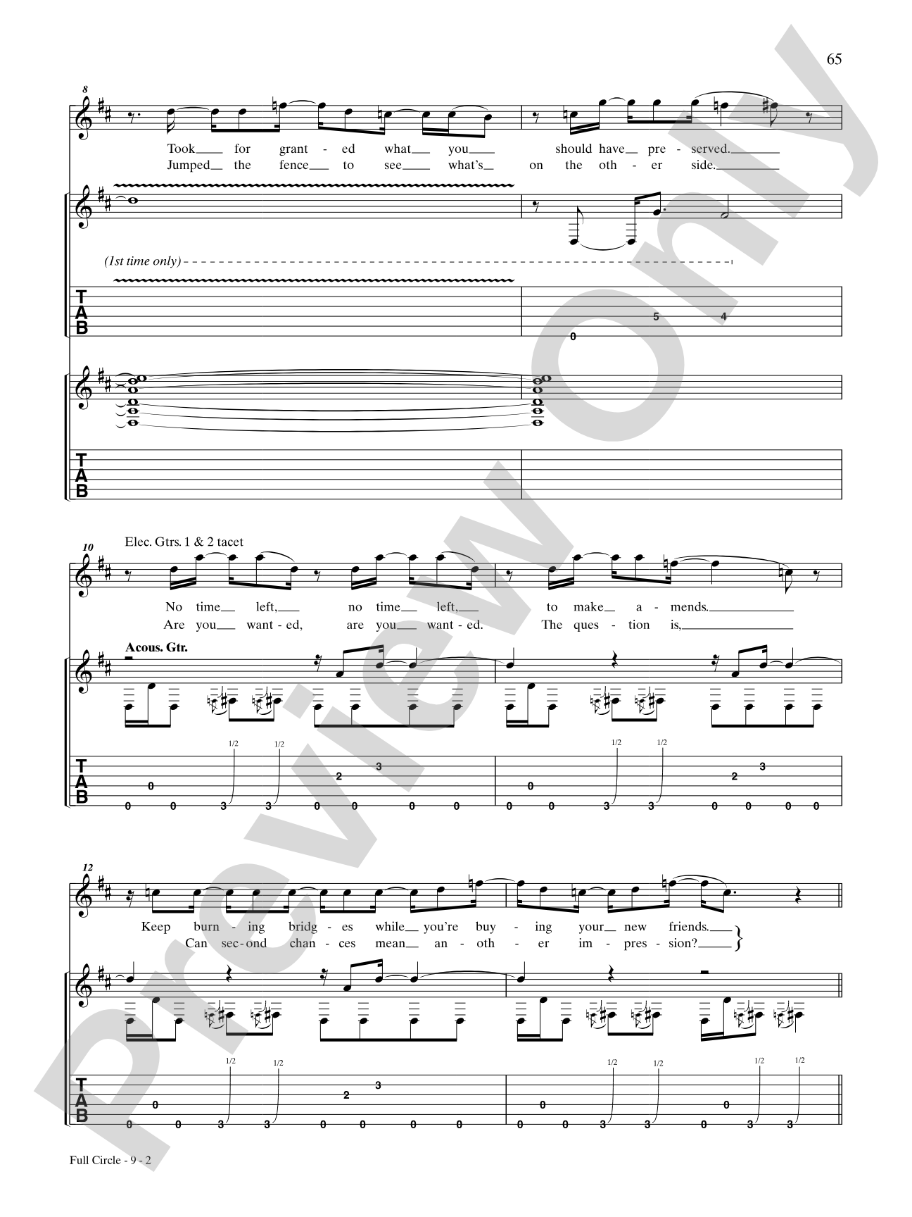 Full Circle: Authentic Guitar TAB