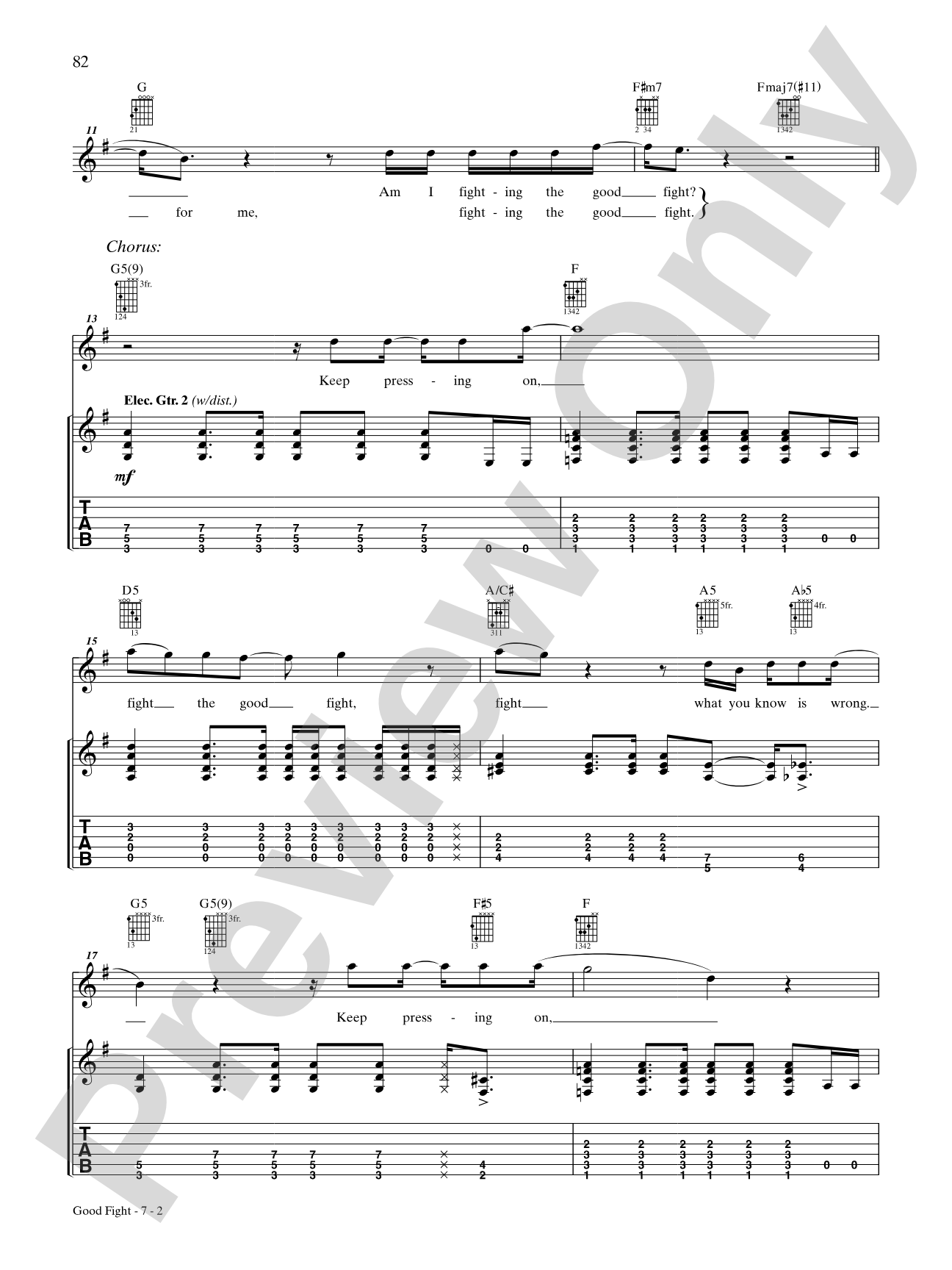 Good Fight: Authentic Guitar TAB