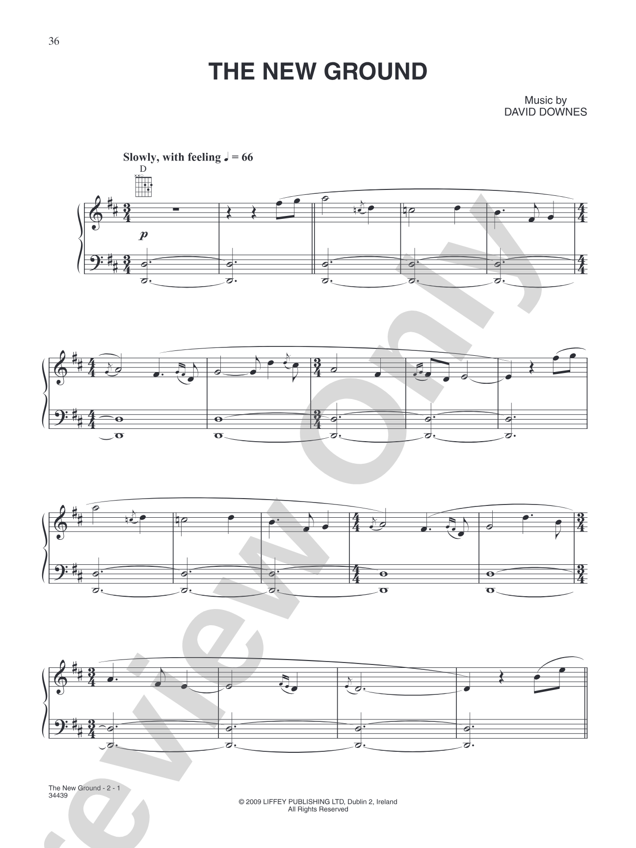 The New Ground: Piano/Vocal/Chords