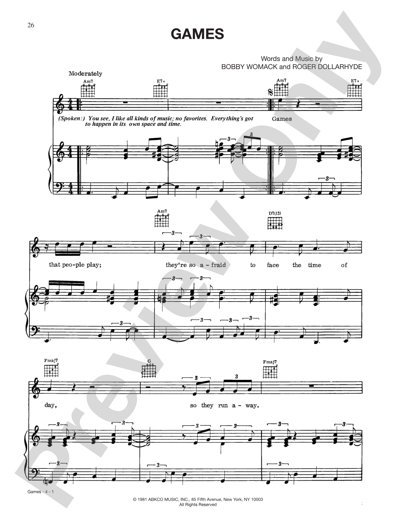 Games: Piano/Vocal/Chords