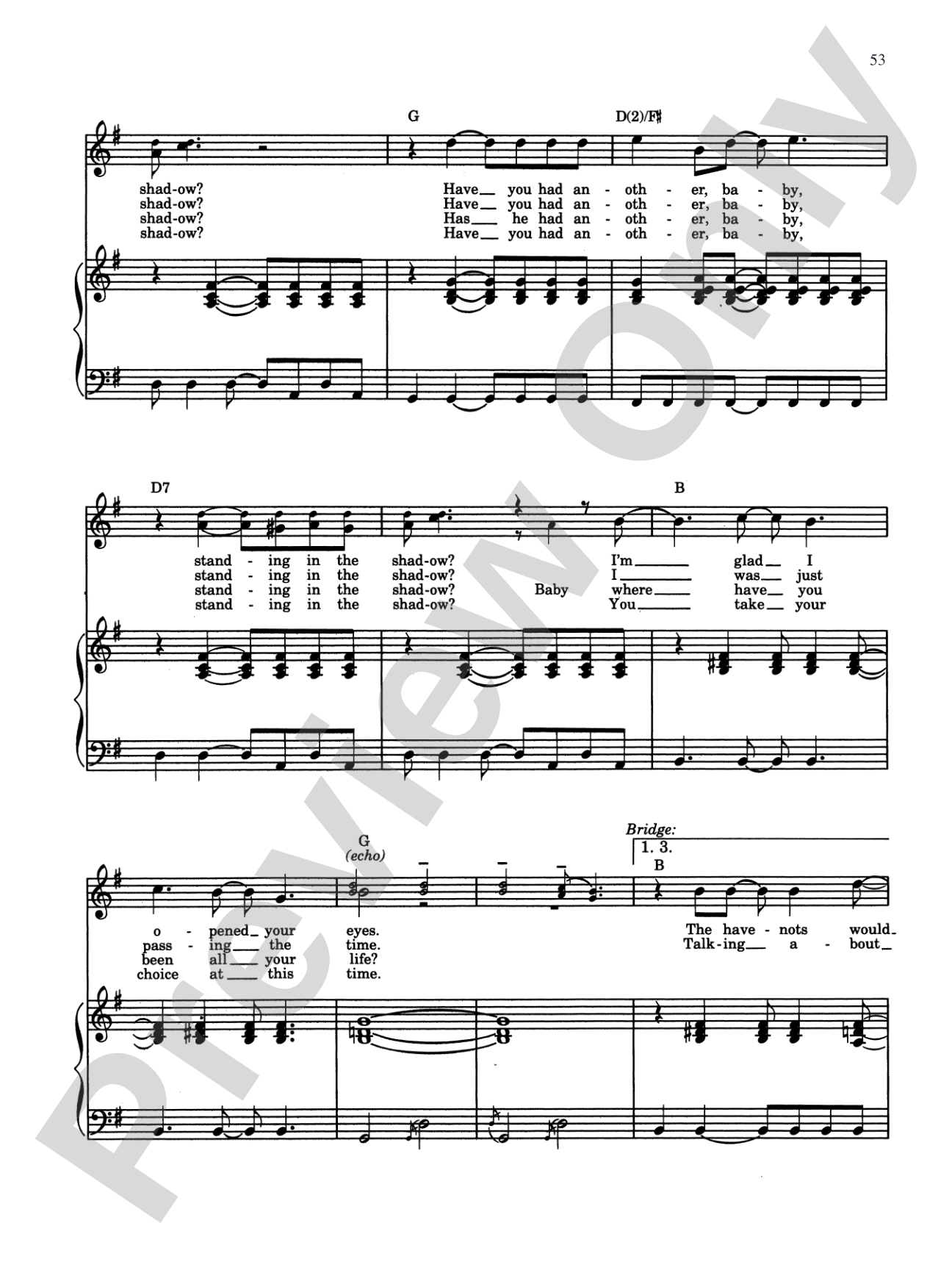 Have You Seen Your Mother, Baby, Standing in the Shadow?: Piano/Vocal/Chords