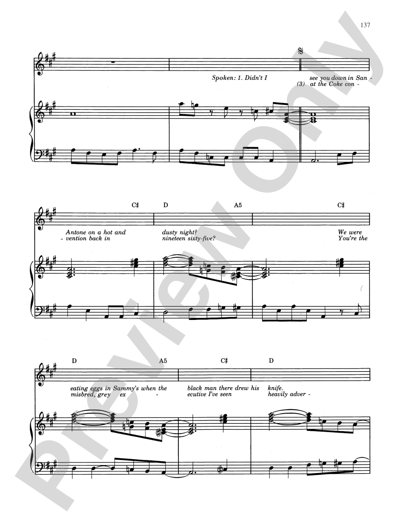 Memo From Turner: Piano/Vocal/Chords