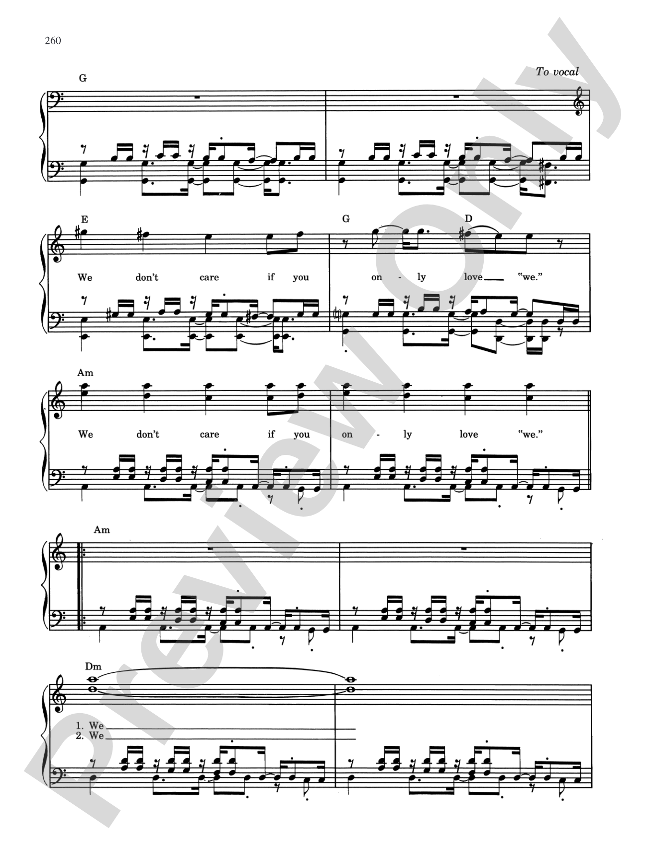 We Love You: Piano/Vocal/Chords