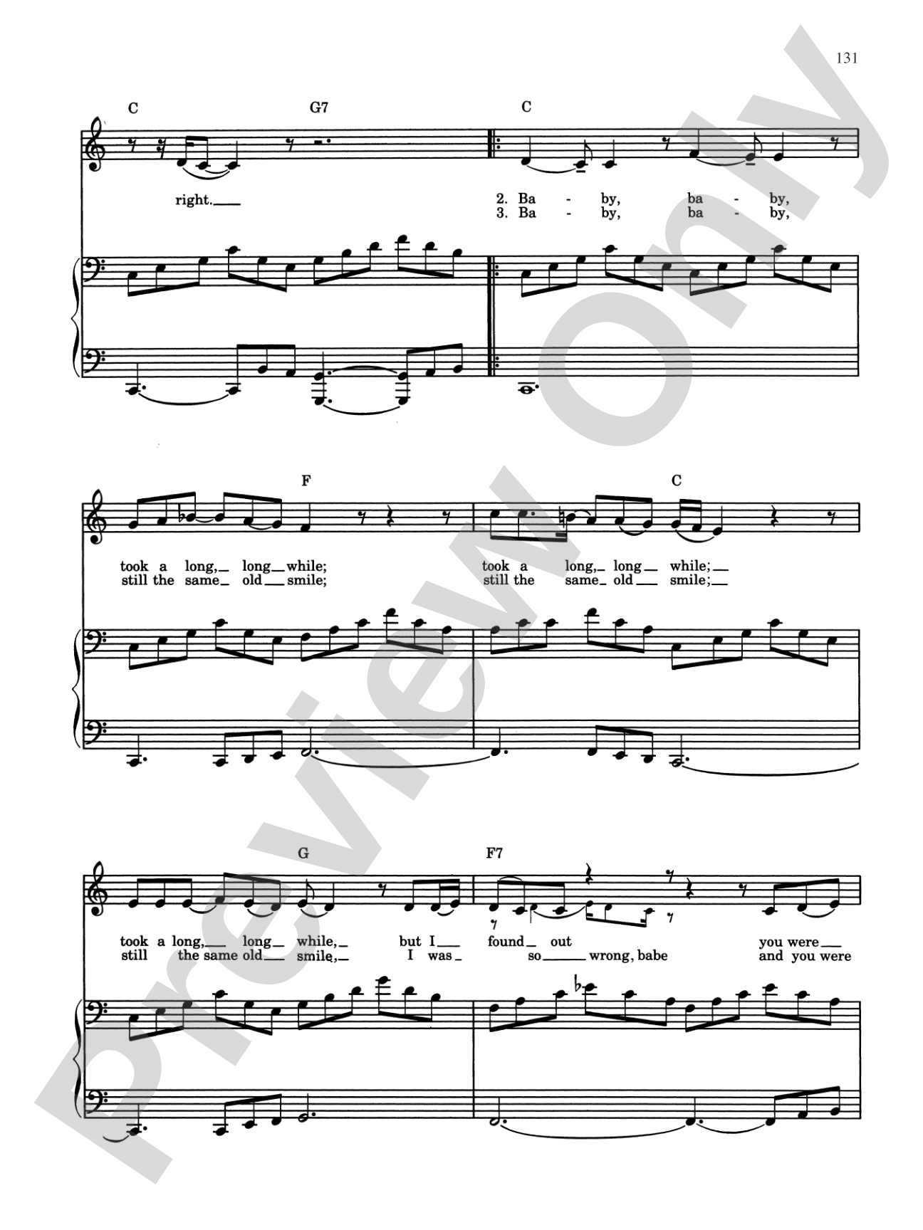 Long, Long While: Piano/Vocal/Chords
