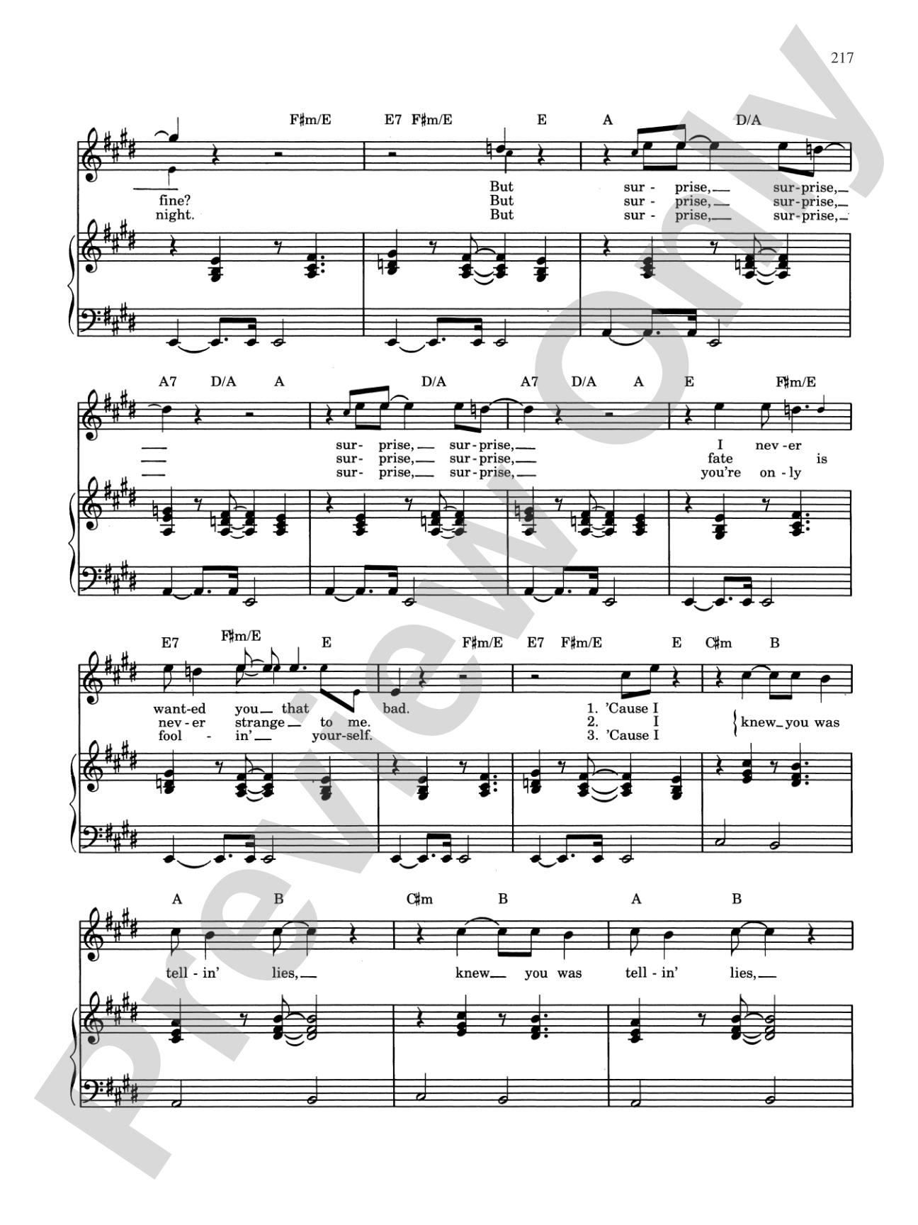 Surprise, Surprise: Piano/Vocal/Chords