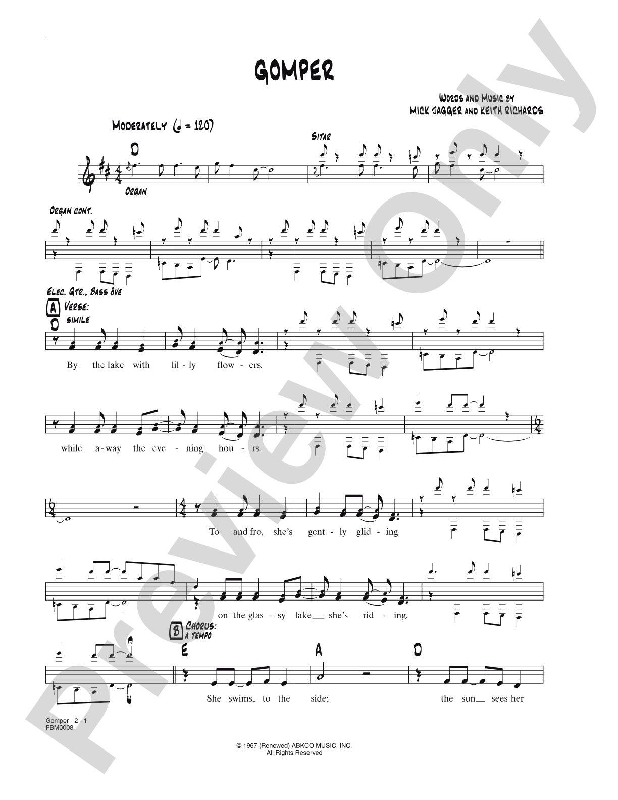 Gomper: Lead Sheet