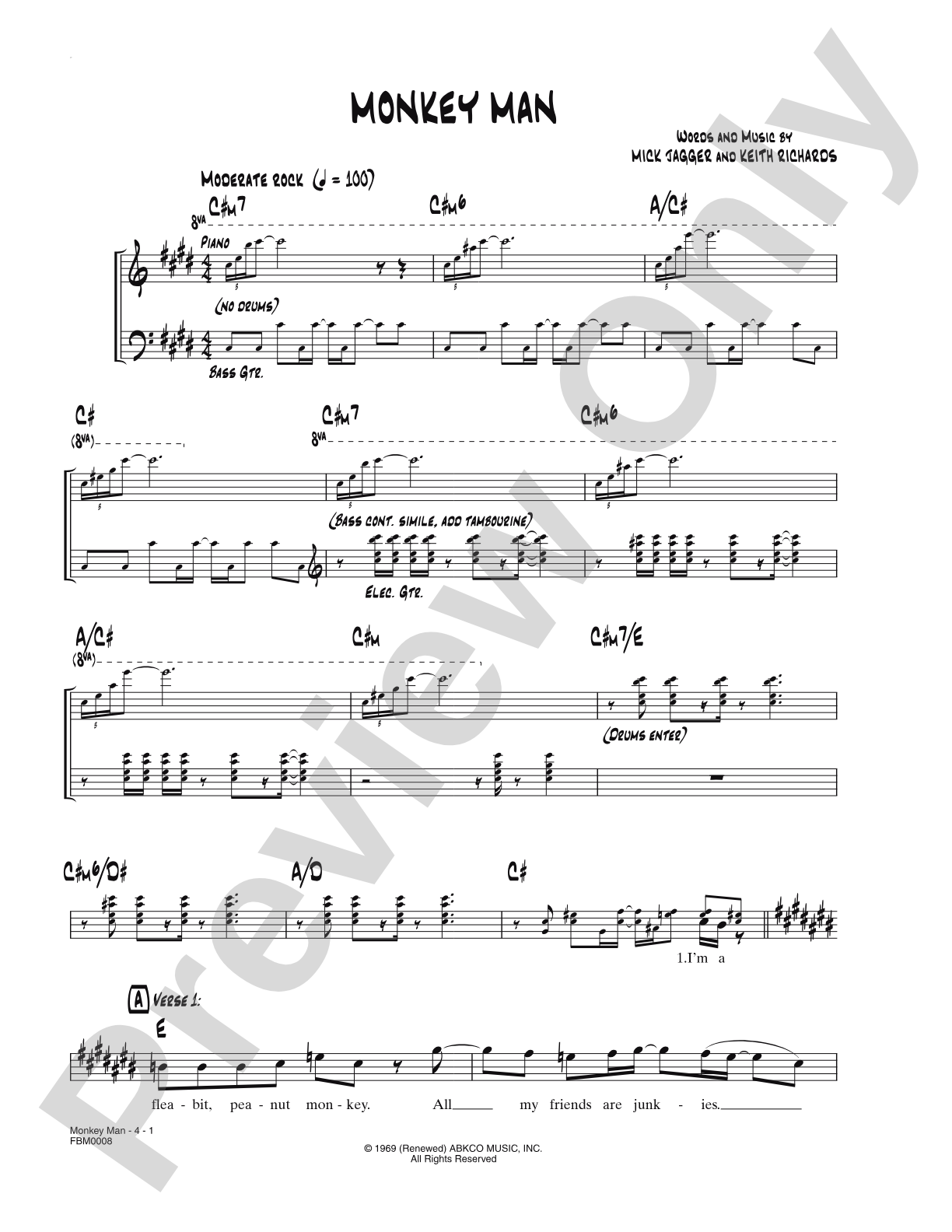 Monkey Man: Lead Sheet