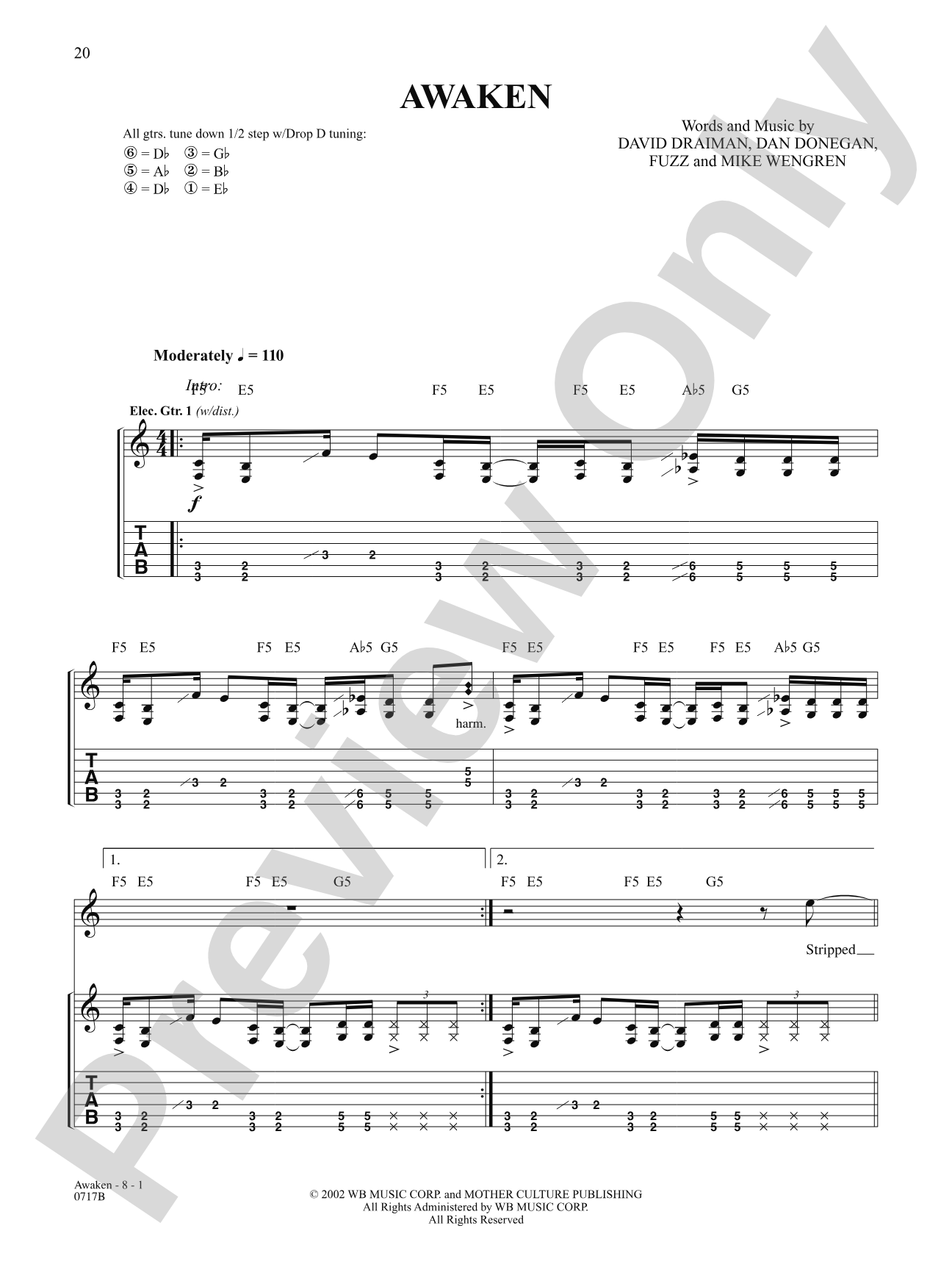Awaken: Authentic Guitar TAB