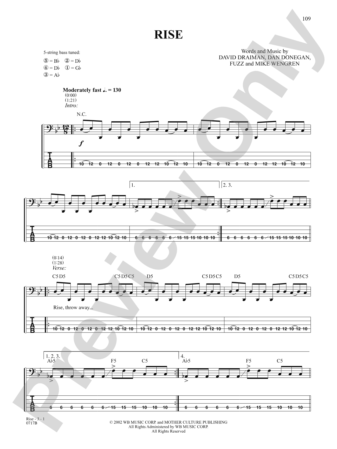 Rise: Bass TAB