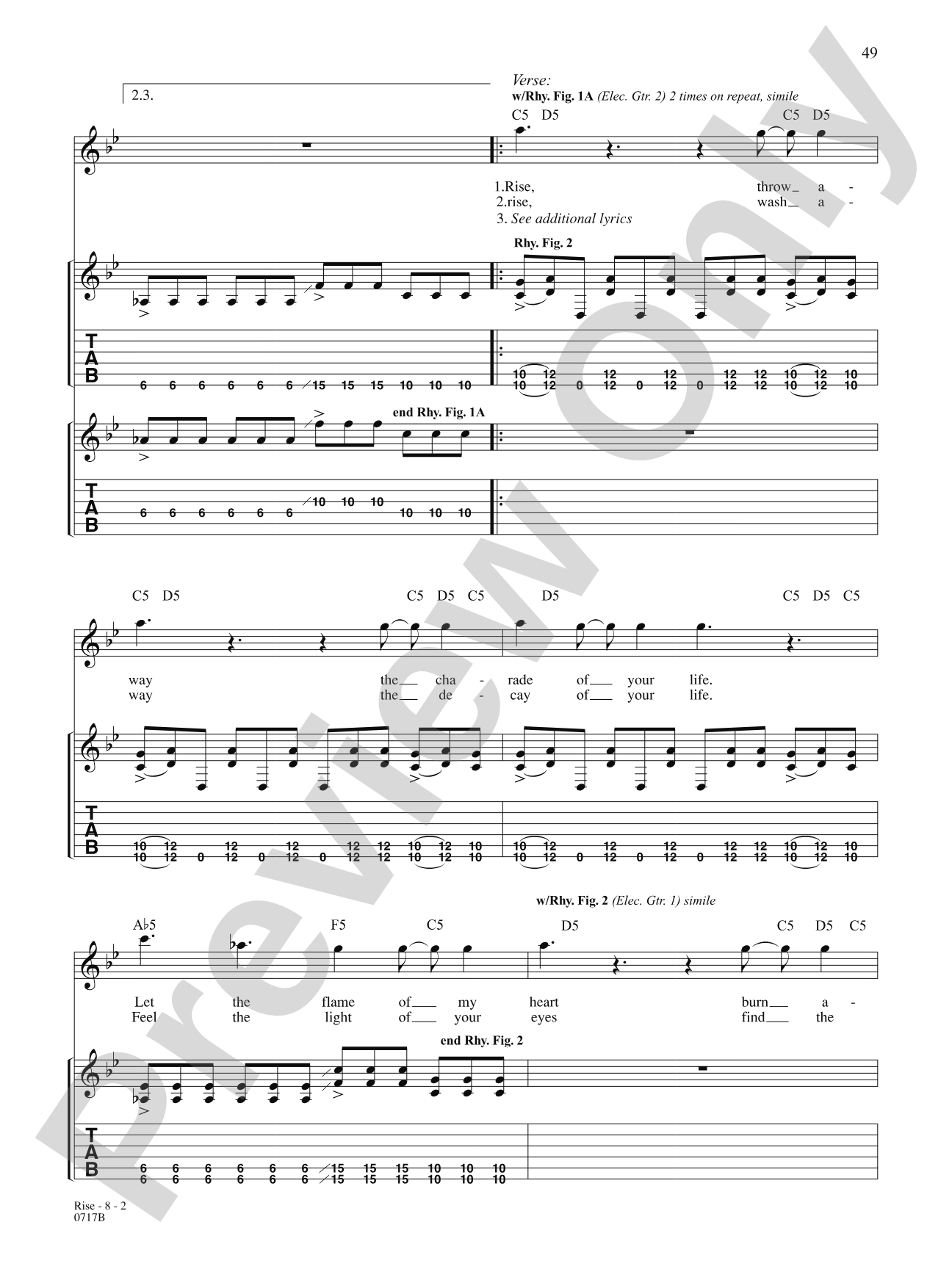 Rise: Authentic Guitar TAB