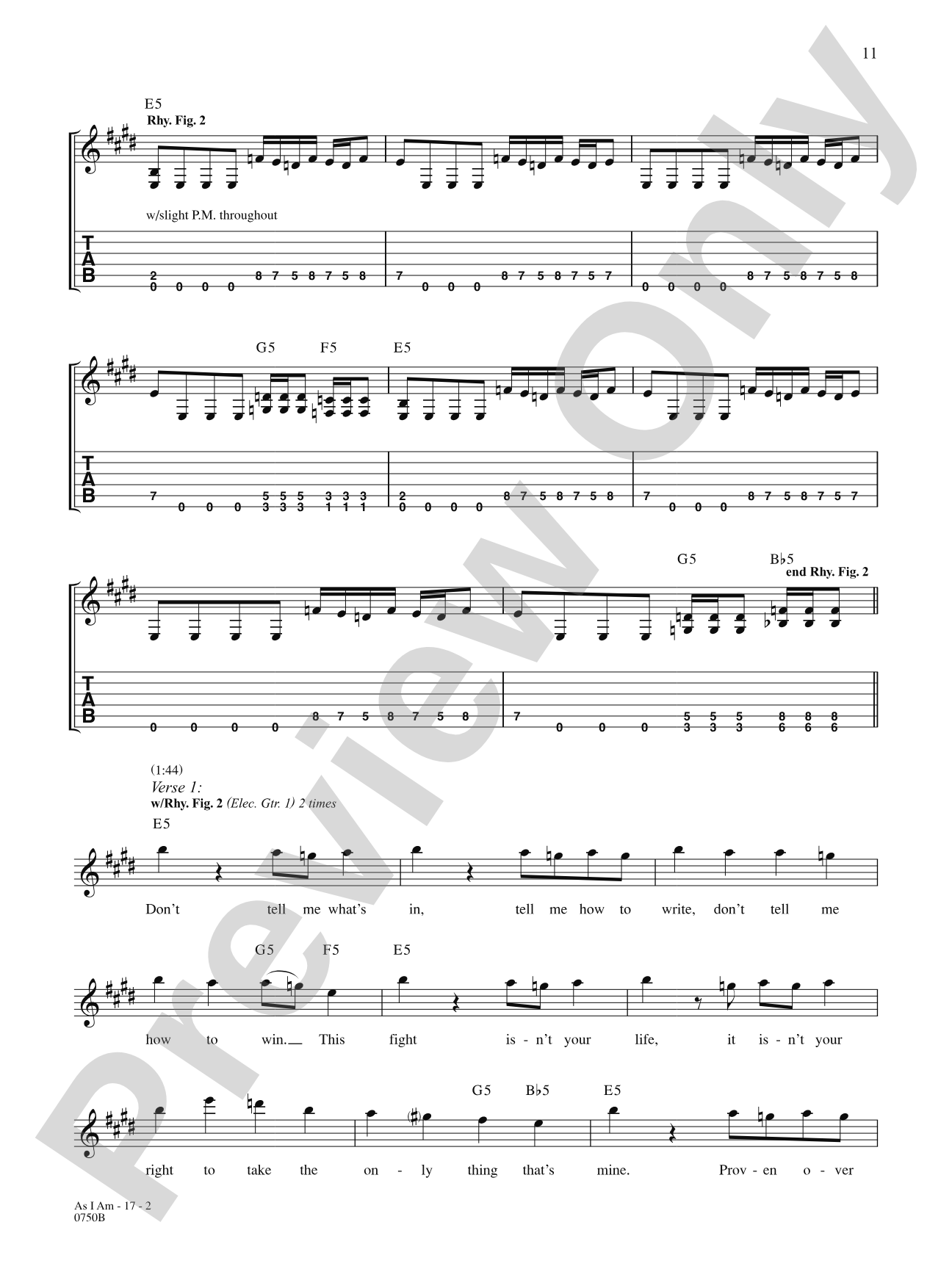 As I Am: Authentic Guitar TAB