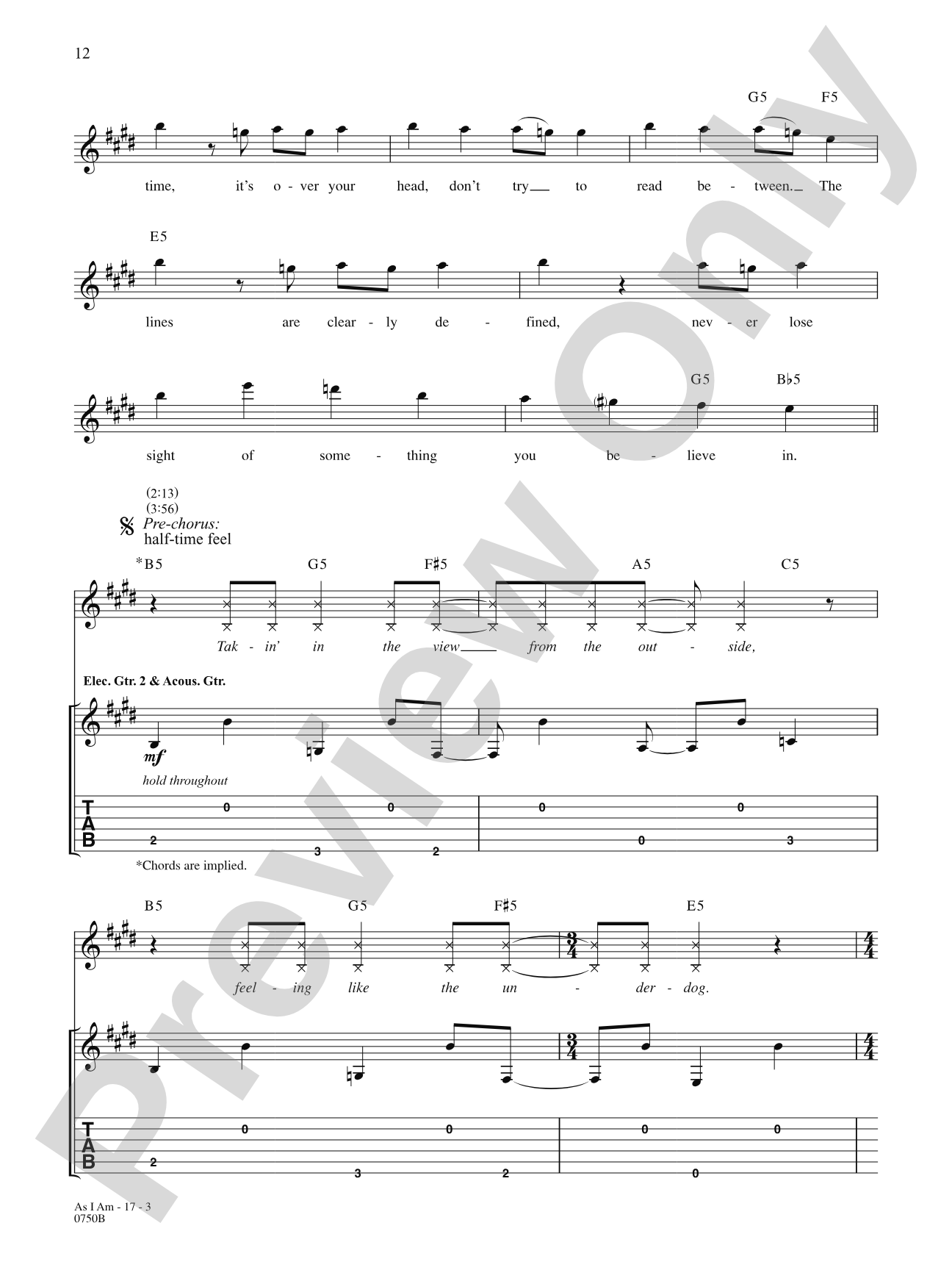 As I Am: Authentic Guitar TAB
