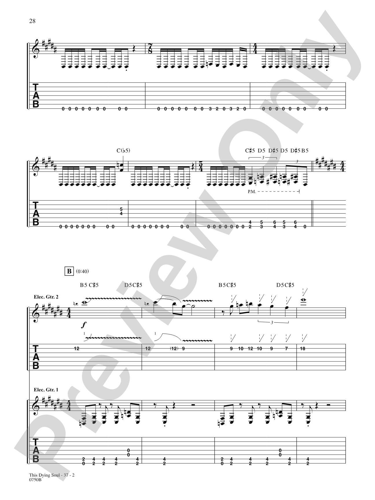This Dying Soul: Authentic Guitar TAB