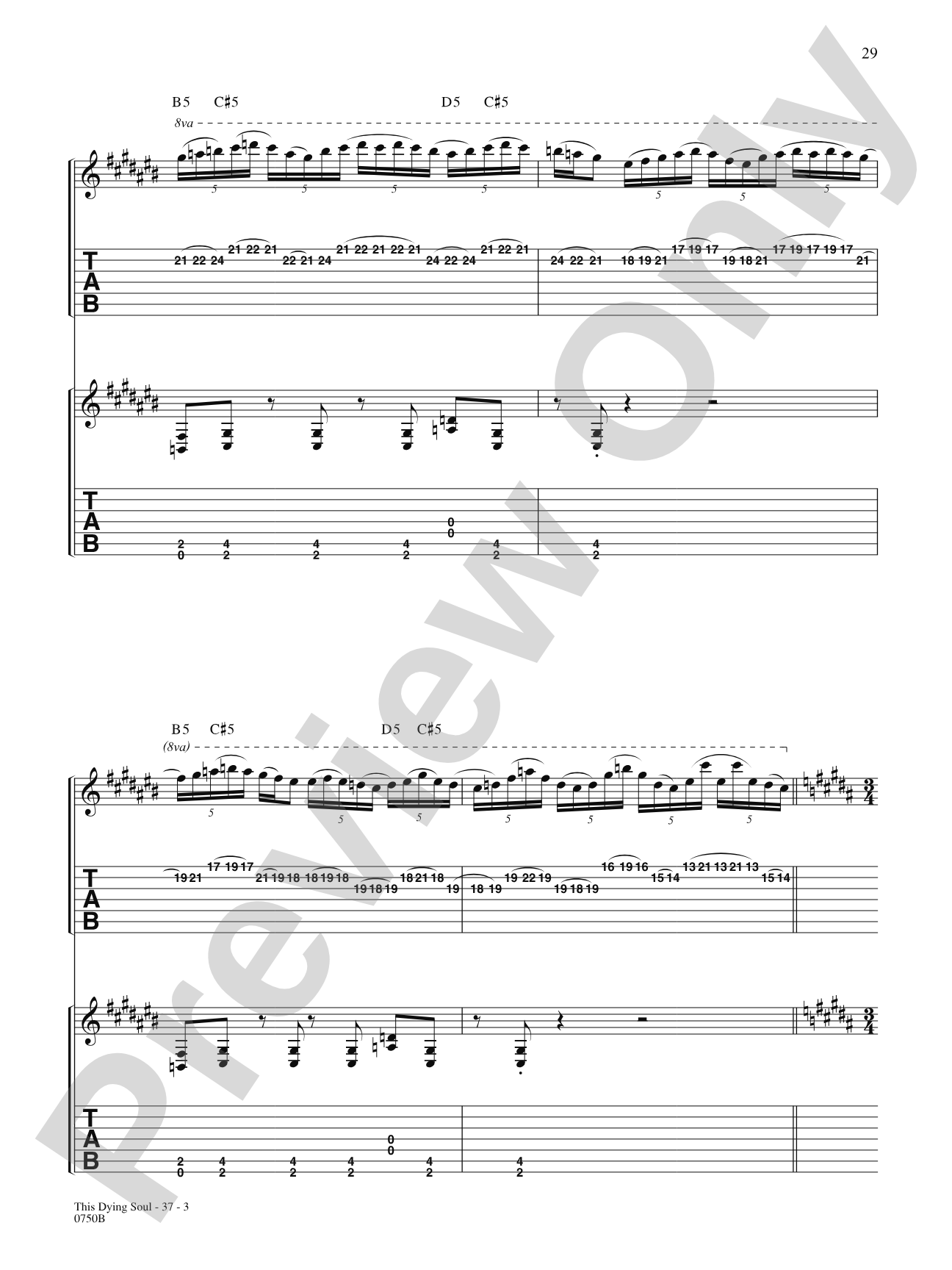 This Dying Soul: Authentic Guitar TAB