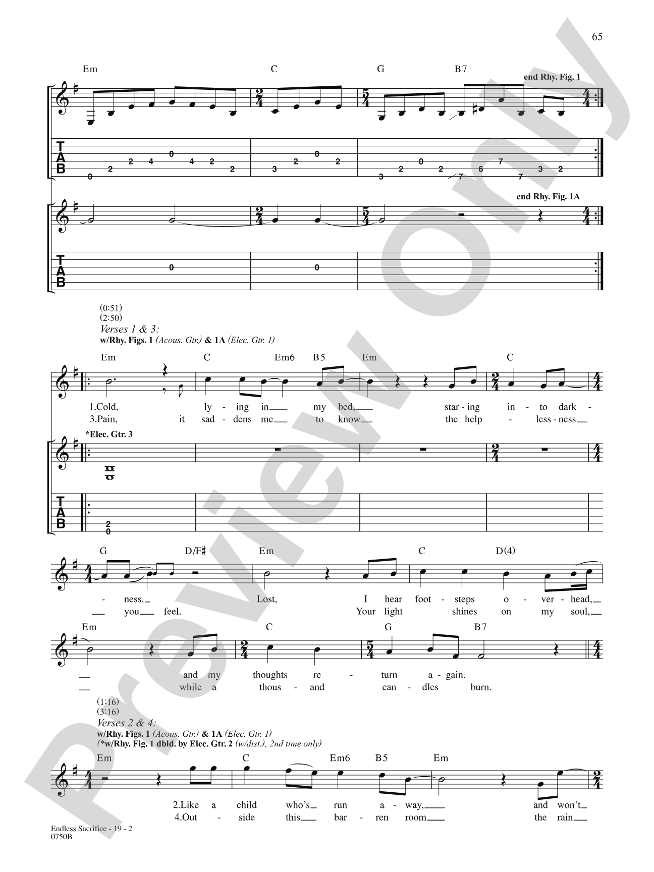 Endless Sacrifice: Authentic Guitar TAB