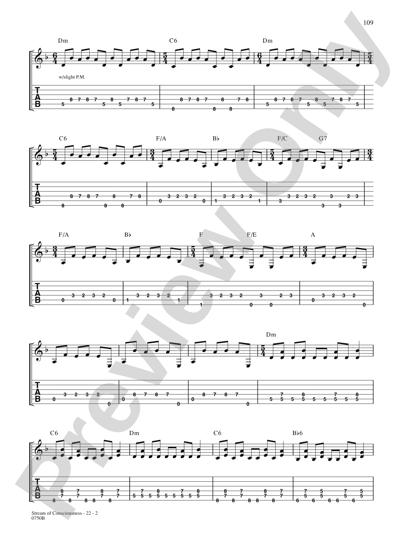 Stream of Consciousness: Authentic Guitar TAB