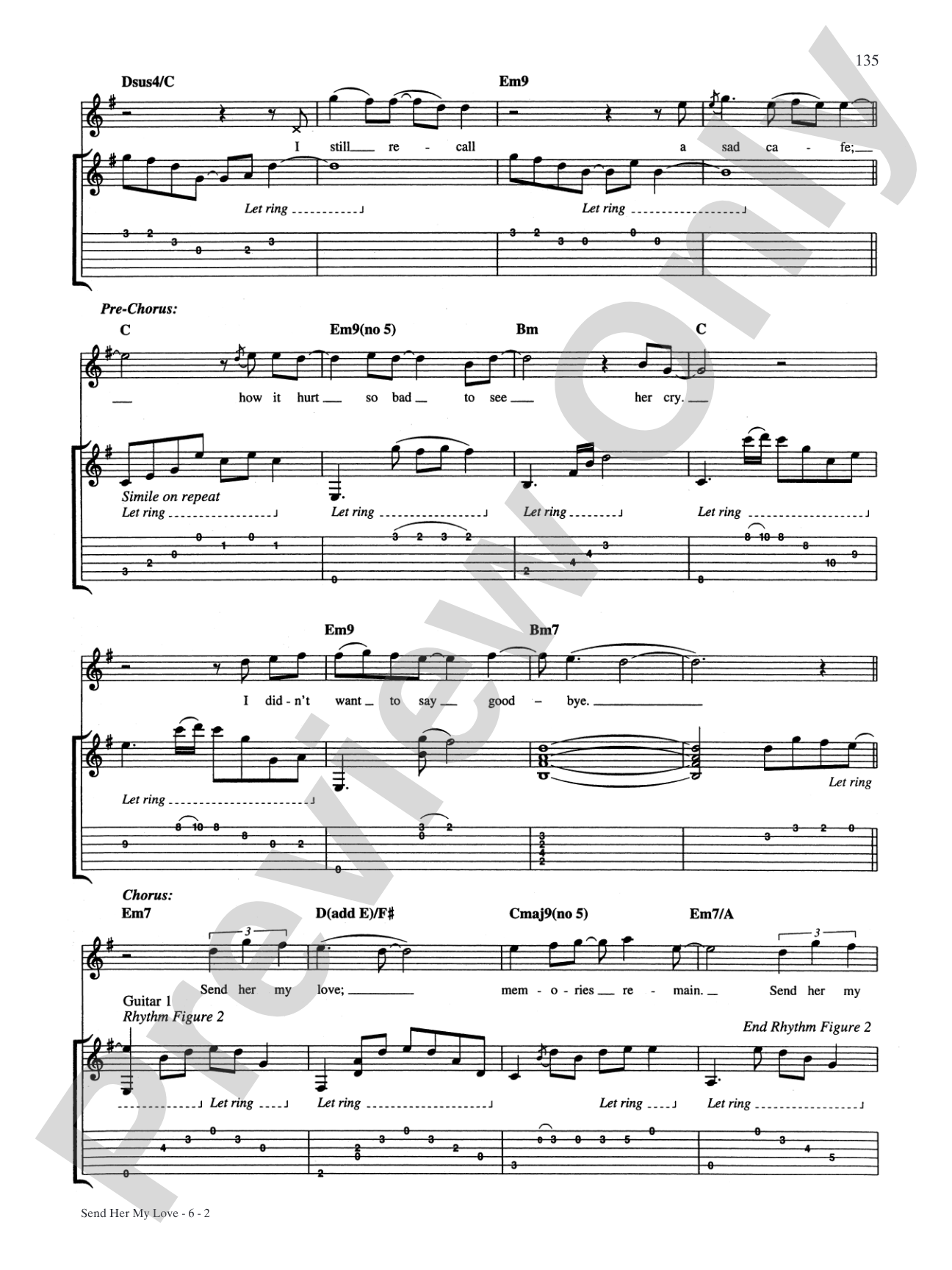 Send Her My Love: Authentic Guitar TAB