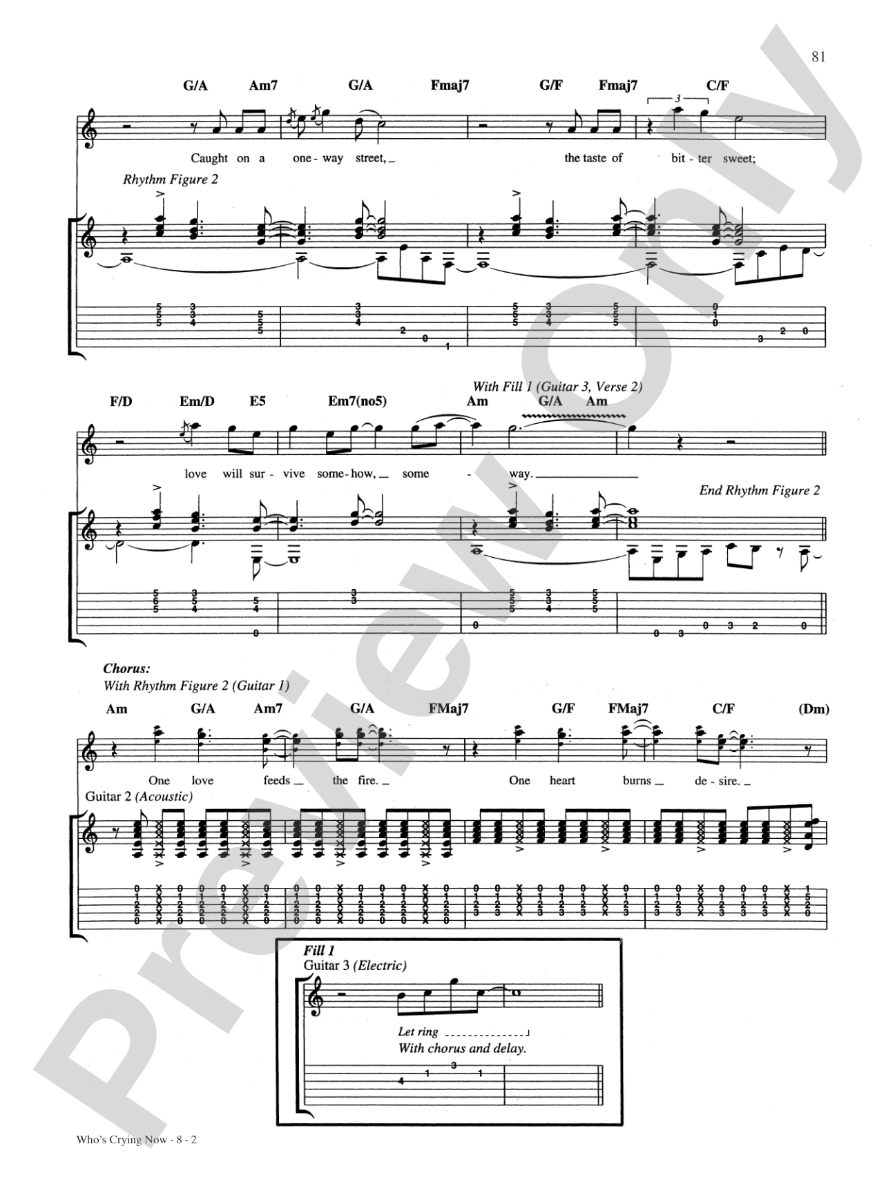 Who's Crying Now: Authentic Guitar TAB