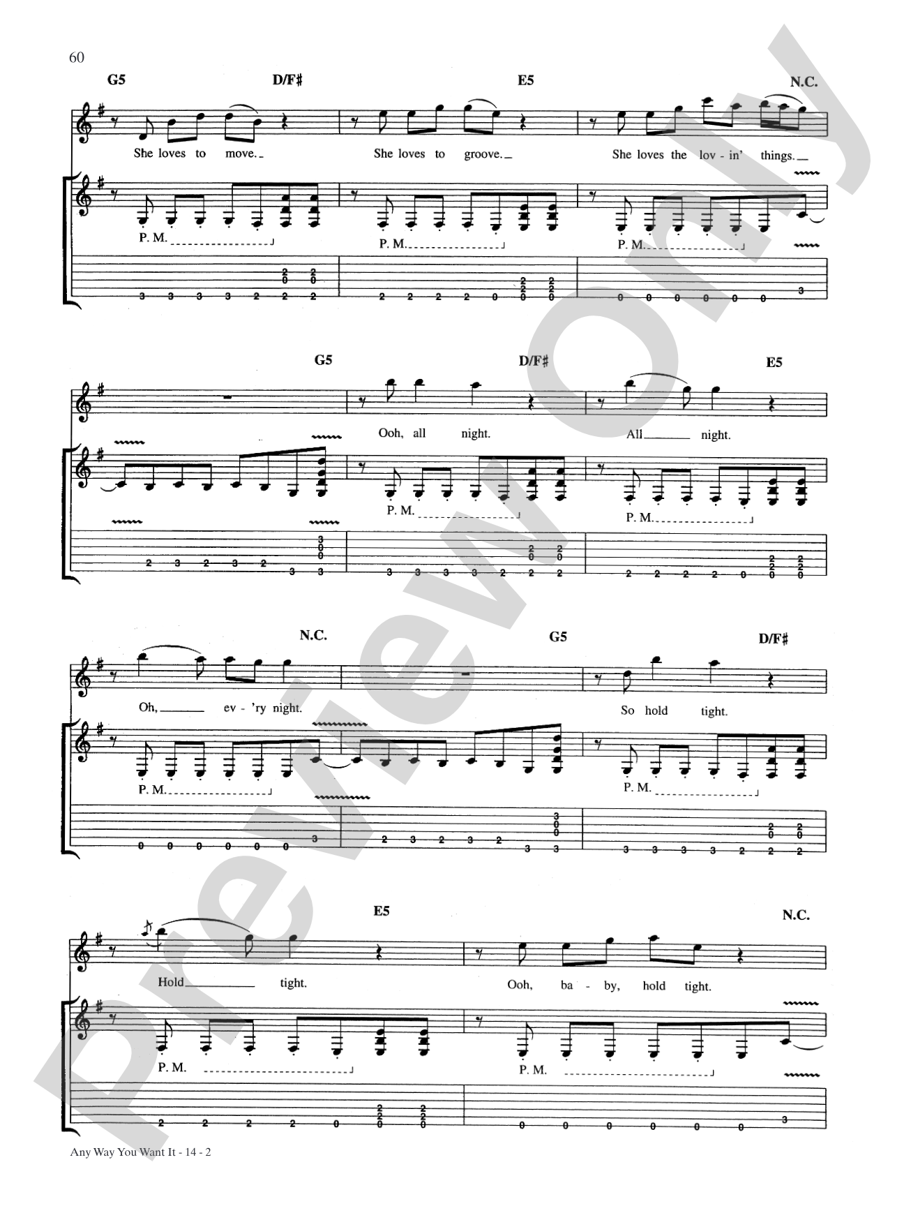 Any Way You Want It: Authentic Guitar TAB