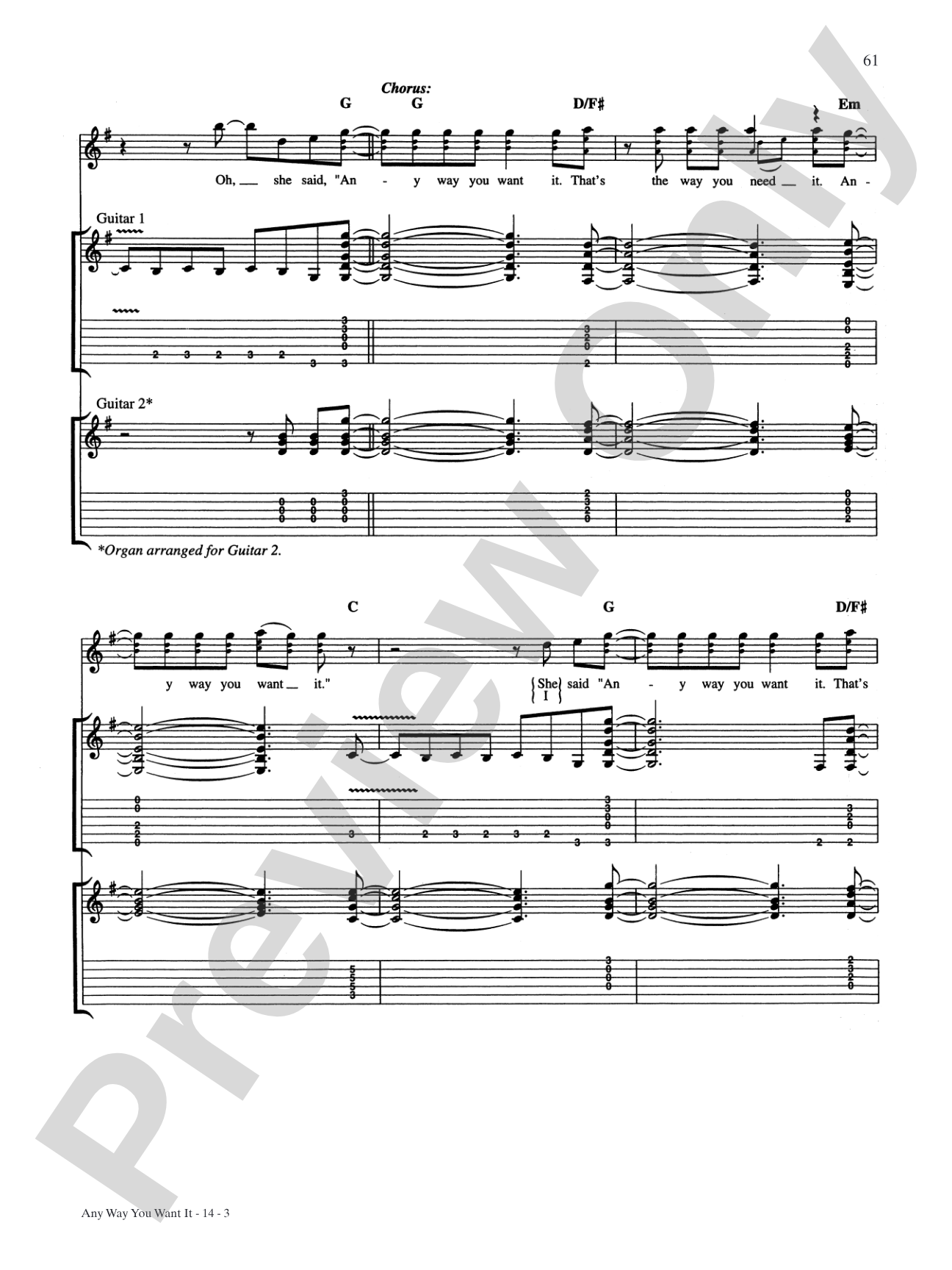 Any Way You Want It: Authentic Guitar TAB