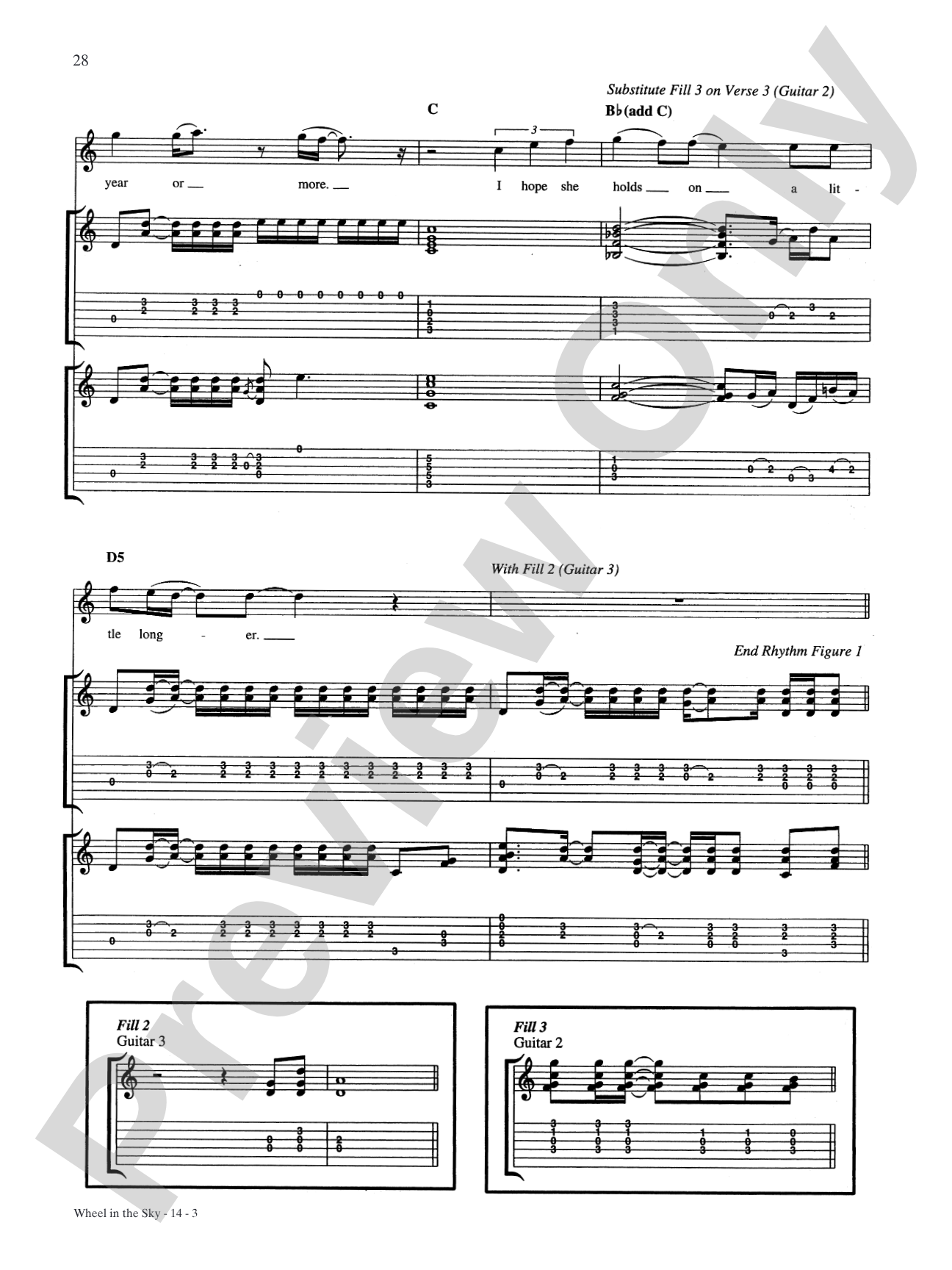 Wheel in the Sky: Authentic Guitar TAB