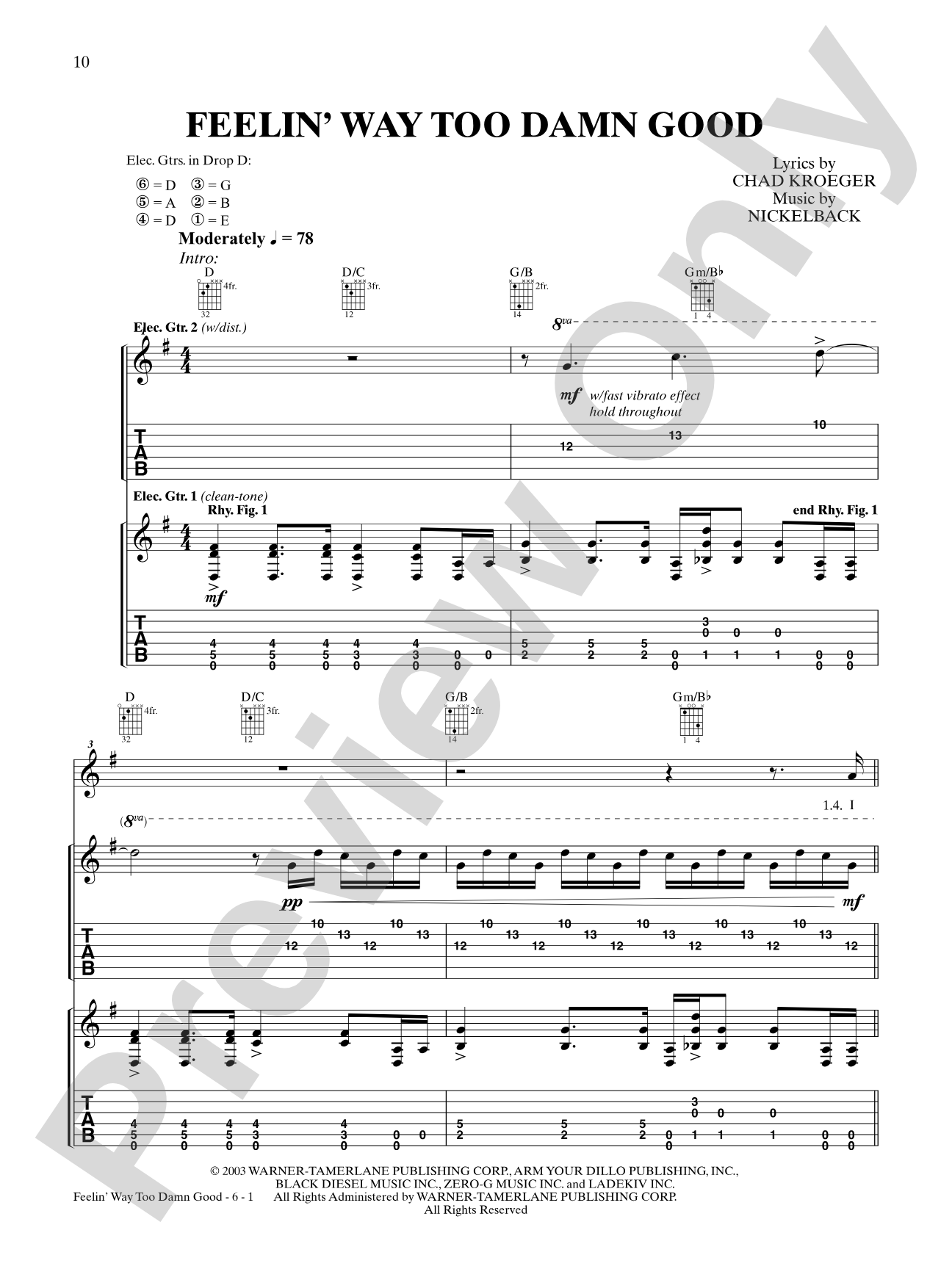 Feelin' Way Too Damn Good: Authentic Guitar TAB