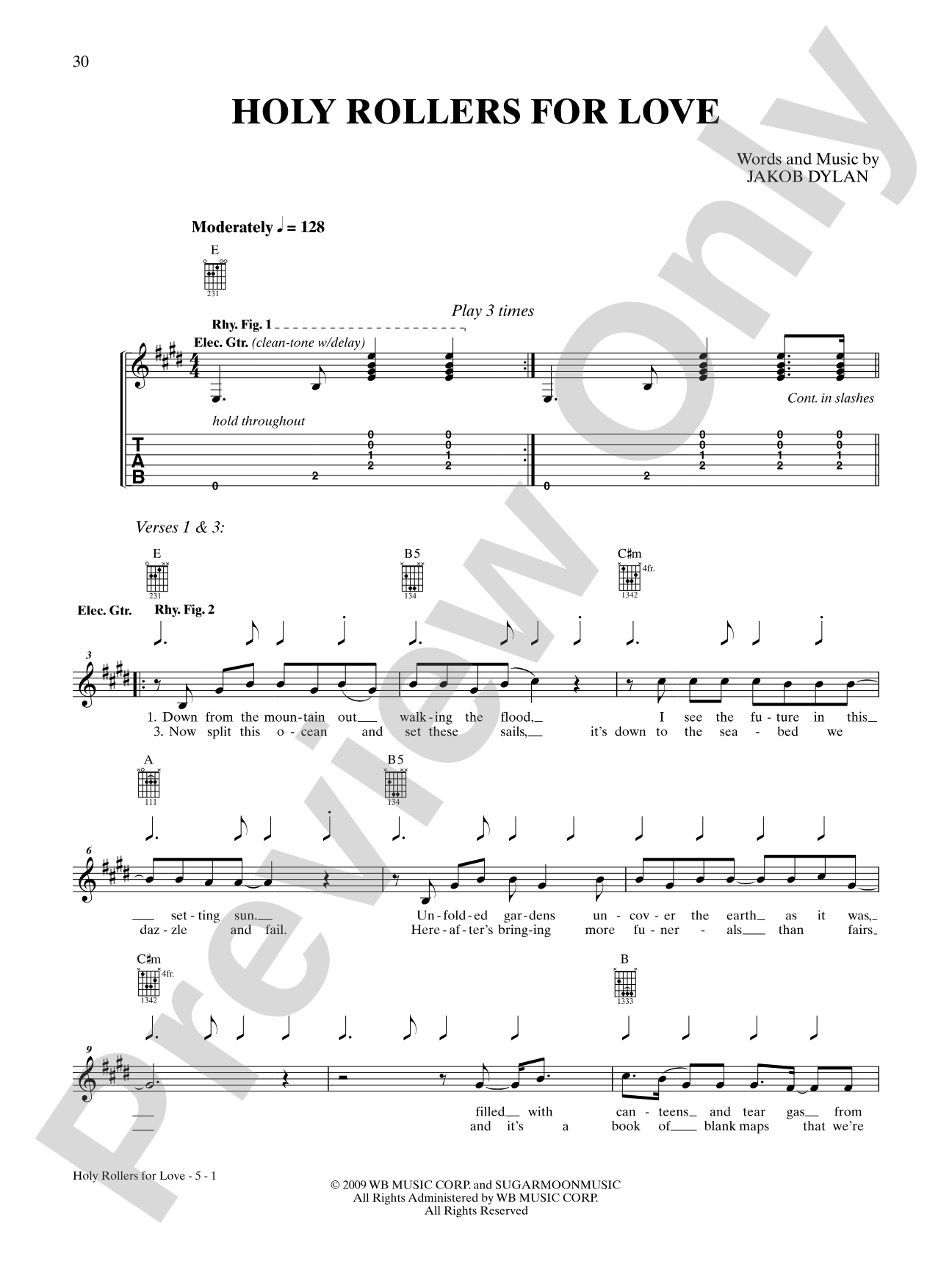 Holy Rollers for Love: Authentic Guitar TAB