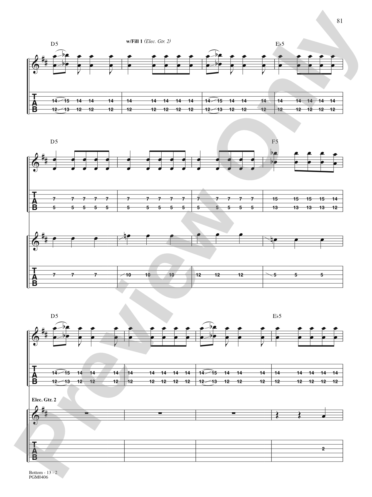 Bottom: Authentic Guitar TAB