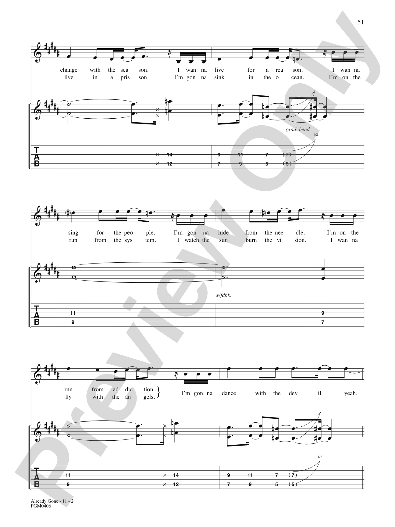 Already Gone: Authentic Guitar TAB